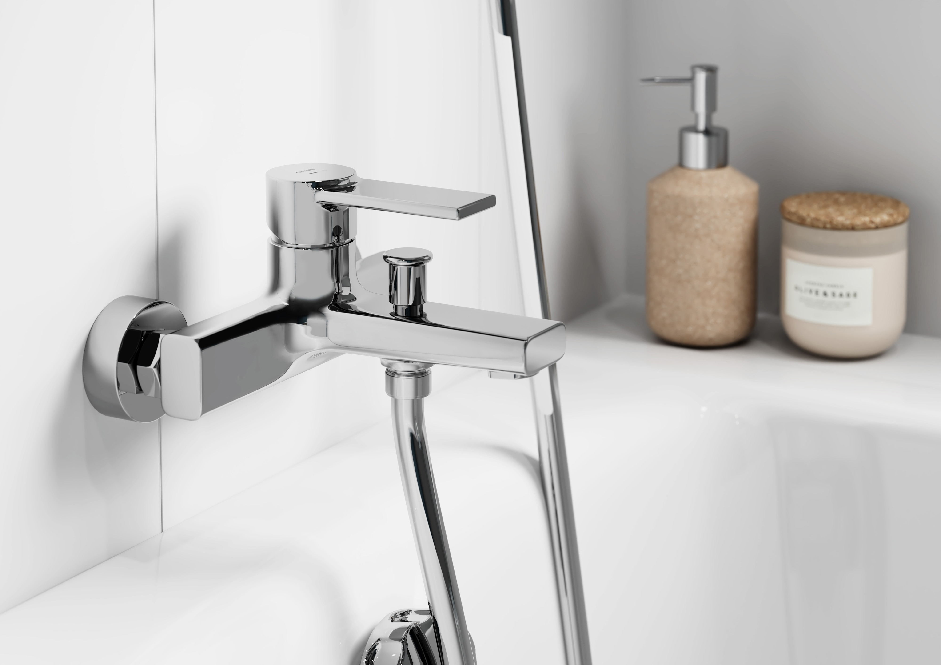 Cersanit Zip bateria wannowo-prysznicowa ścienna chrom S951-560 - Wysyłka w 24h