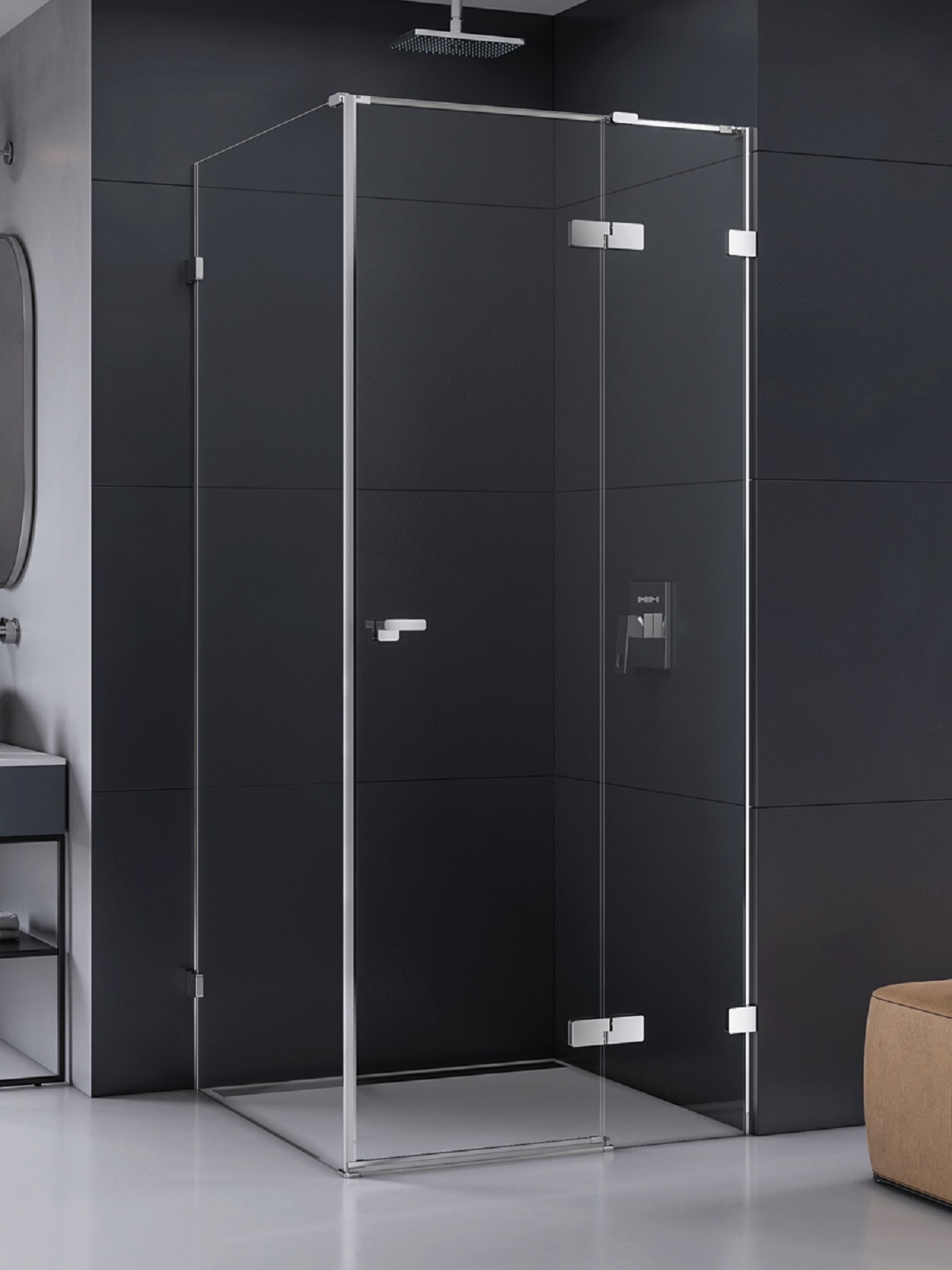 New Trendy Eventa kabina prysznicowa 120x80 cm prostokątna prawa chrom połysk/szkło przezroczyste EXK-4523