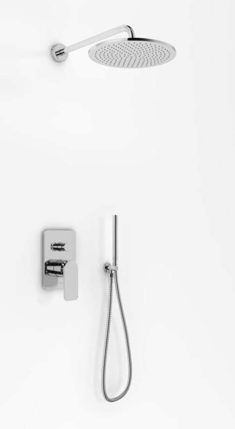Kohlman Wexpo zestaw prysznicowy podtynkowy z deszczownicą 25 cm chrom QW210WR25