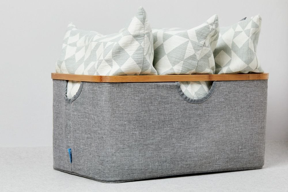 Wenko Bahari koszyk łazienkowy składany z uchwytami szary 62220100