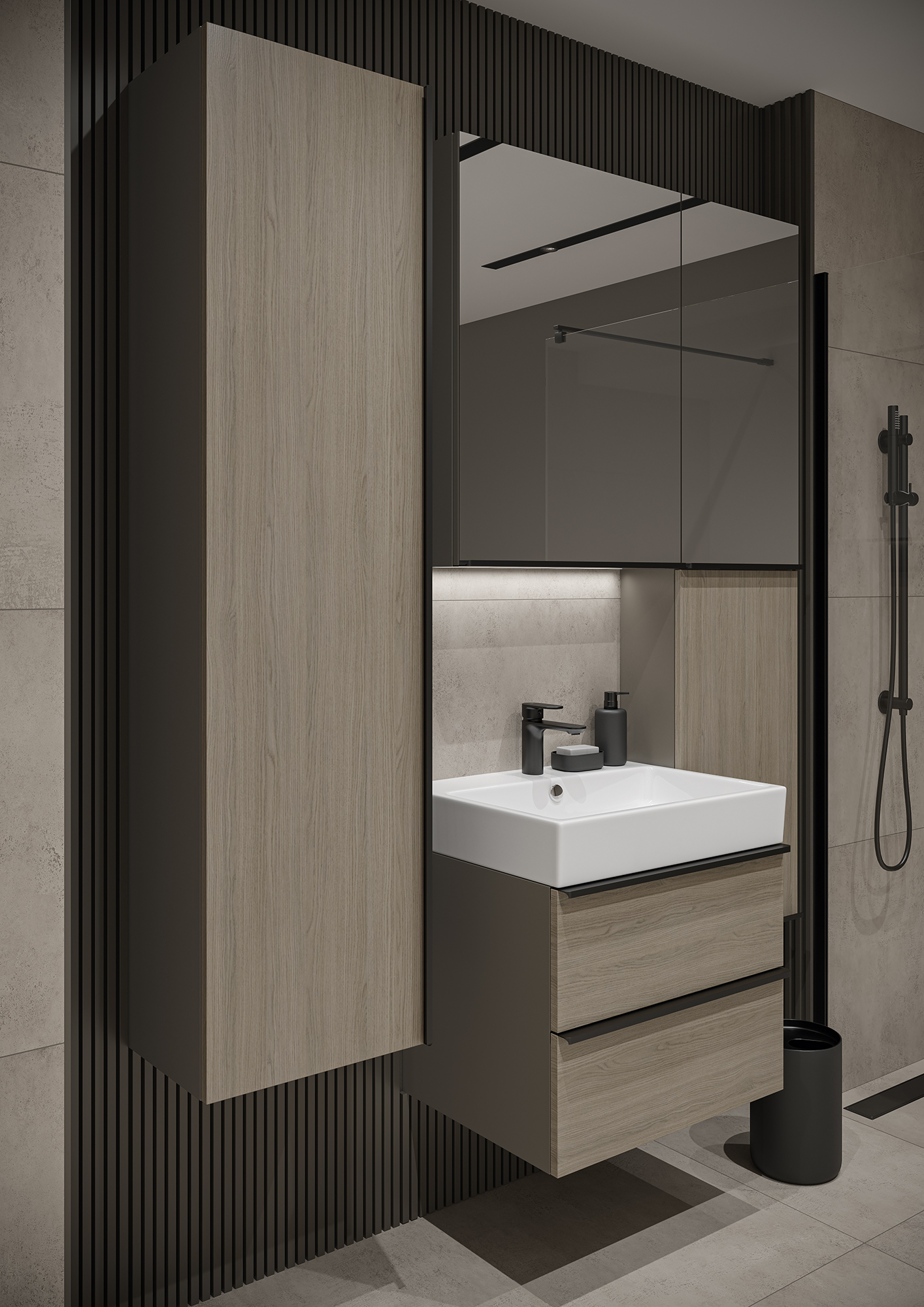 Cersanit Virgo szafka 40 cm lustrzana wisząca biała S522-010