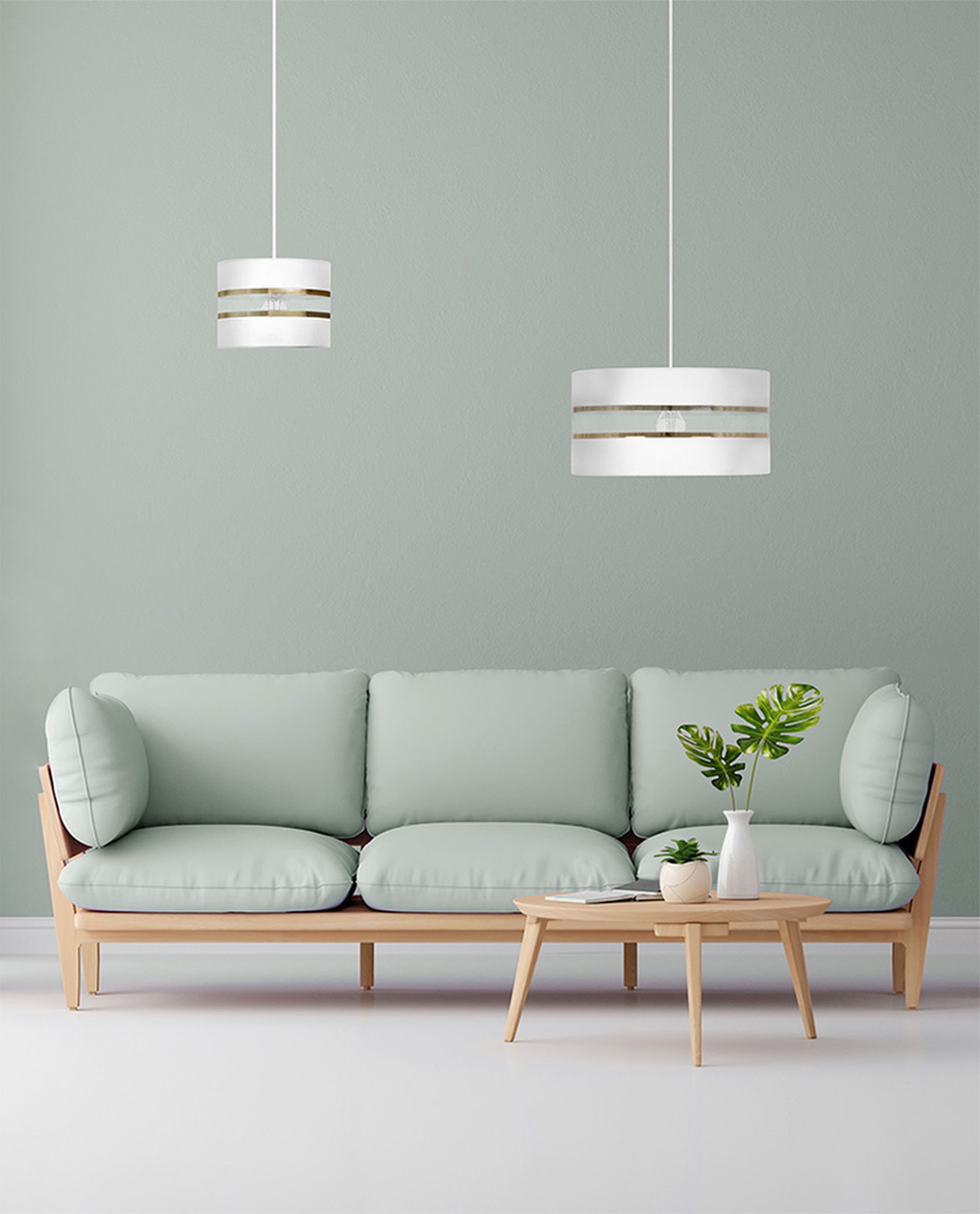 Kaja Victoria lampa wisząca 1x40W biały/złoty K-5210