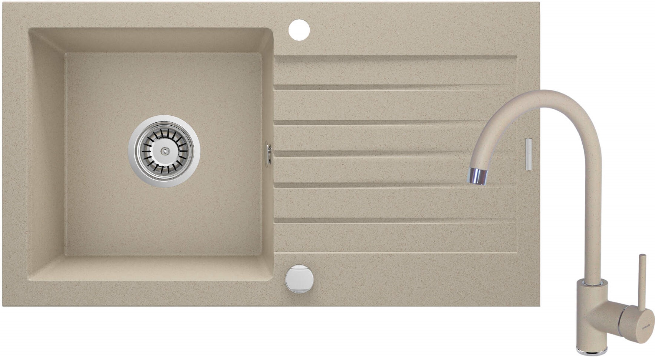 Deante Zorba zlewozmywak z baterią piaskowy/piaskowy ZQZV7113