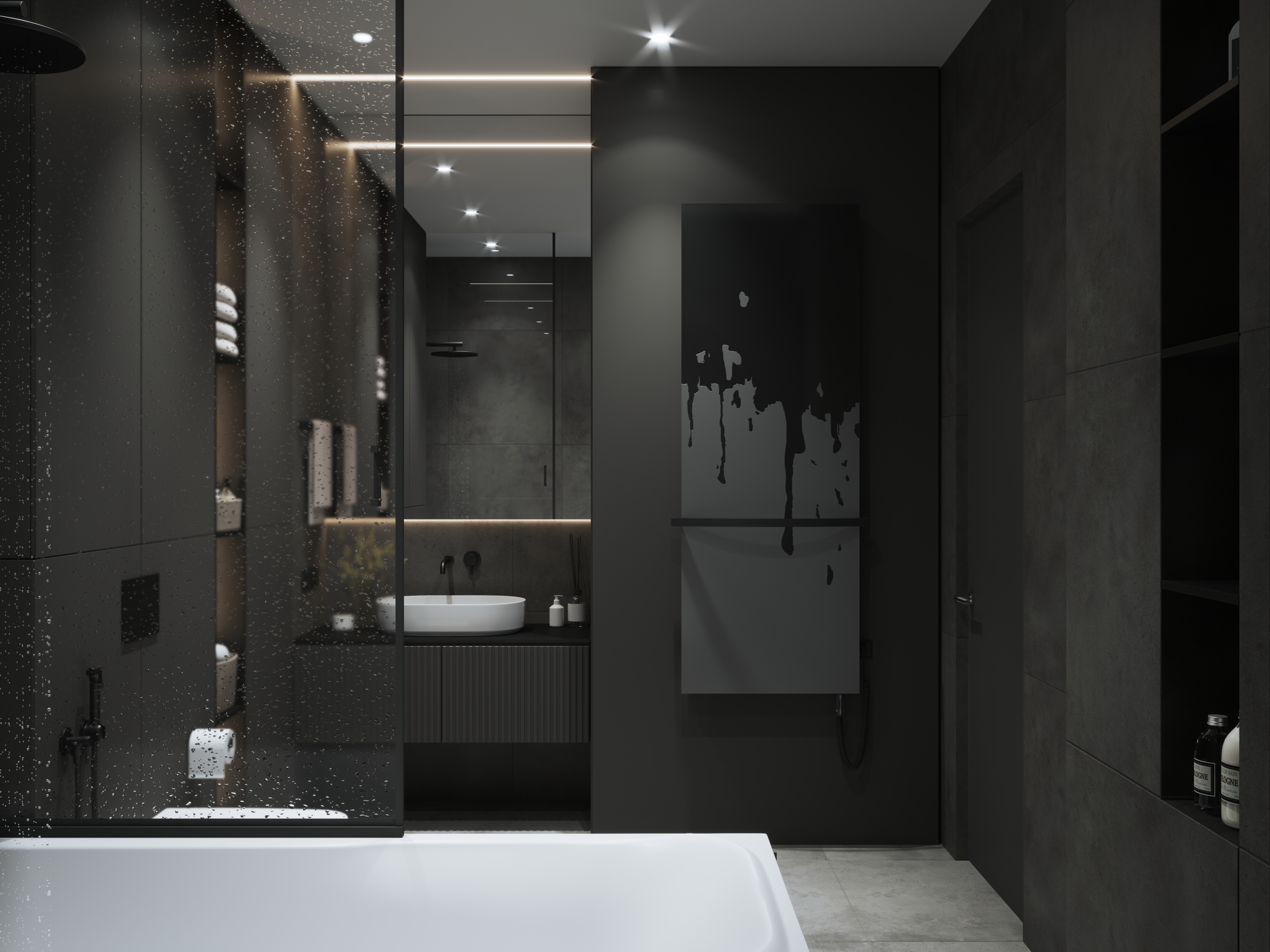 Instal Projekt Inventio Electro Rock by Paprocki&Brzozowski grzejnik elektryczny 180,6x65,6 cm biały połysk/ekran czarny ...