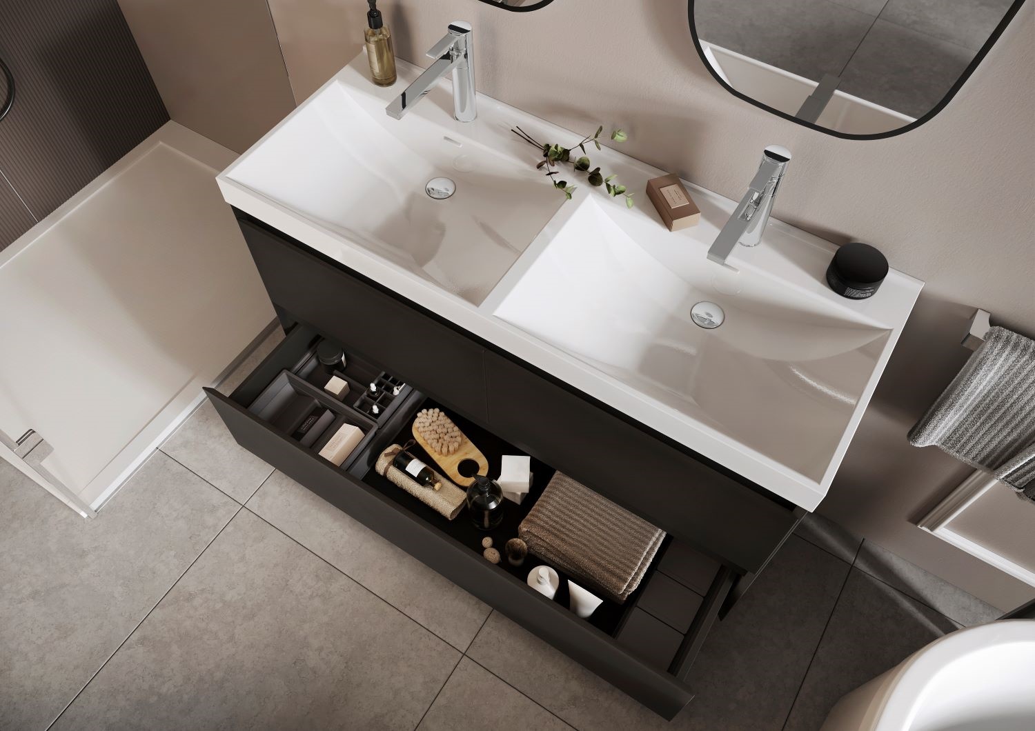 Elita organizer szuflady anthracite matt RE190350016010