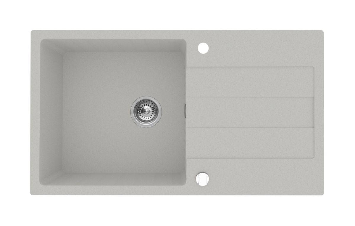 Pyramis Sparta Plus zlewozmywak 78x48 cm Pyragranit szary 070052801