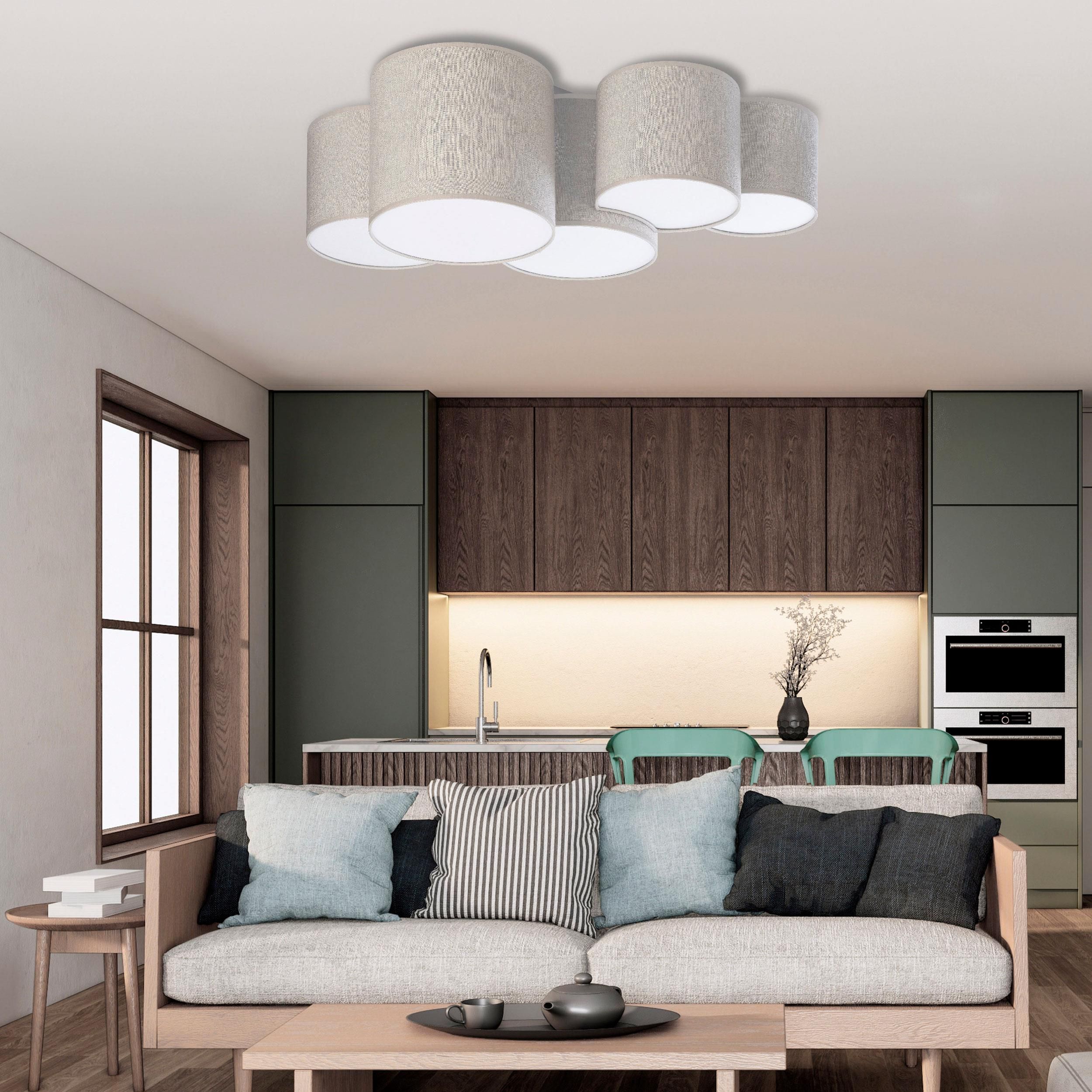 TK Lighting Mona plafon 5x15W beżowy 6593 - Wysyłka w 24h