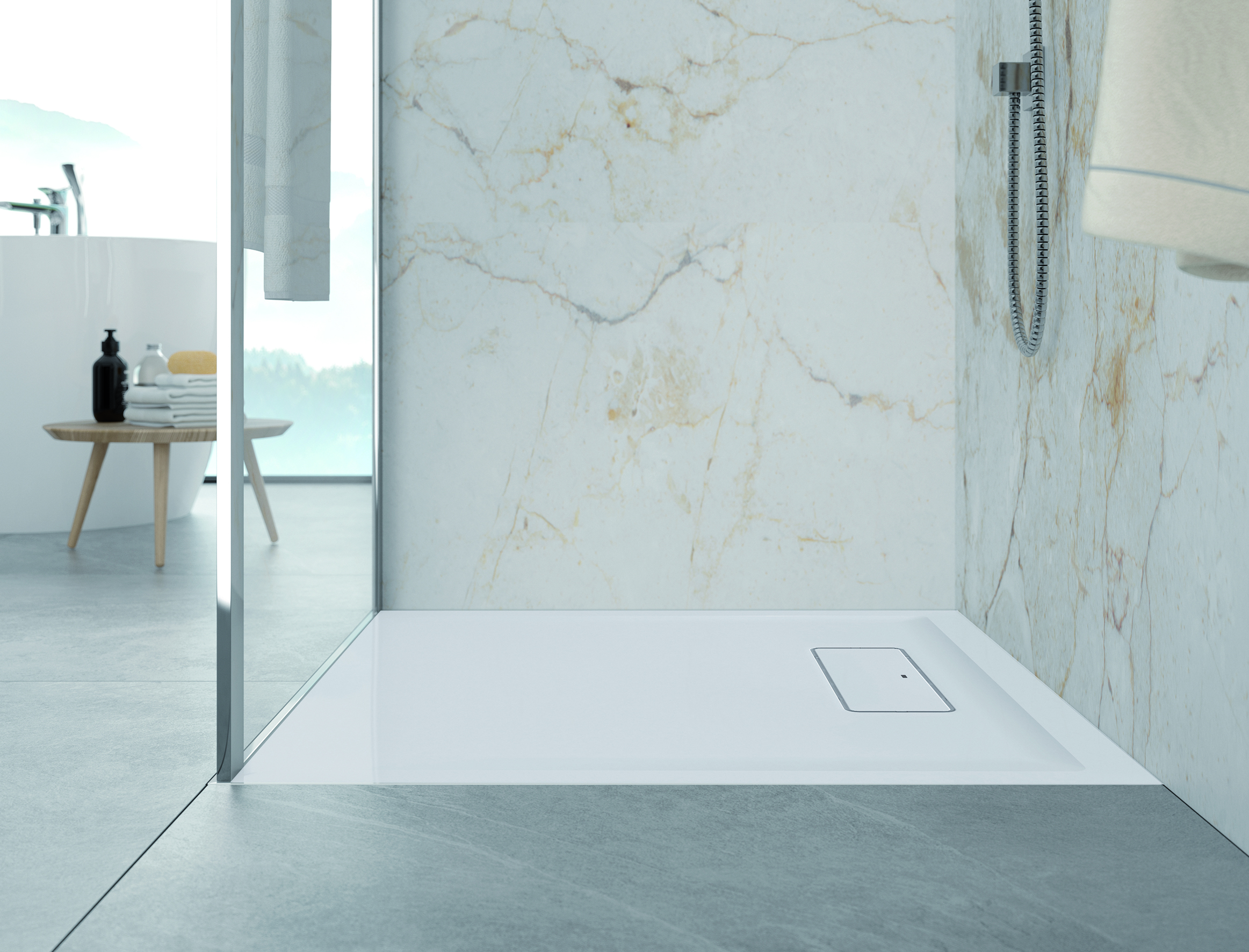 Sanplast Modern Mineral brodzik prostokątny 150x80 cm biały 645-570-0380-01-000