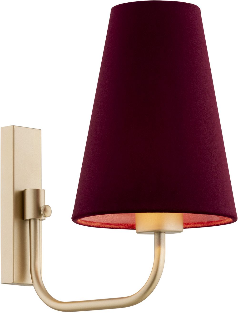 Argon Safiano kinkiet 1x15W bordowy/złoty 8313