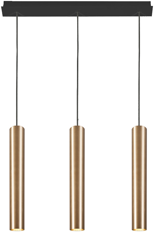 Nowodvorski Lighting Eye lampa wisząca 3x10 W czarna-mosiądz 7863