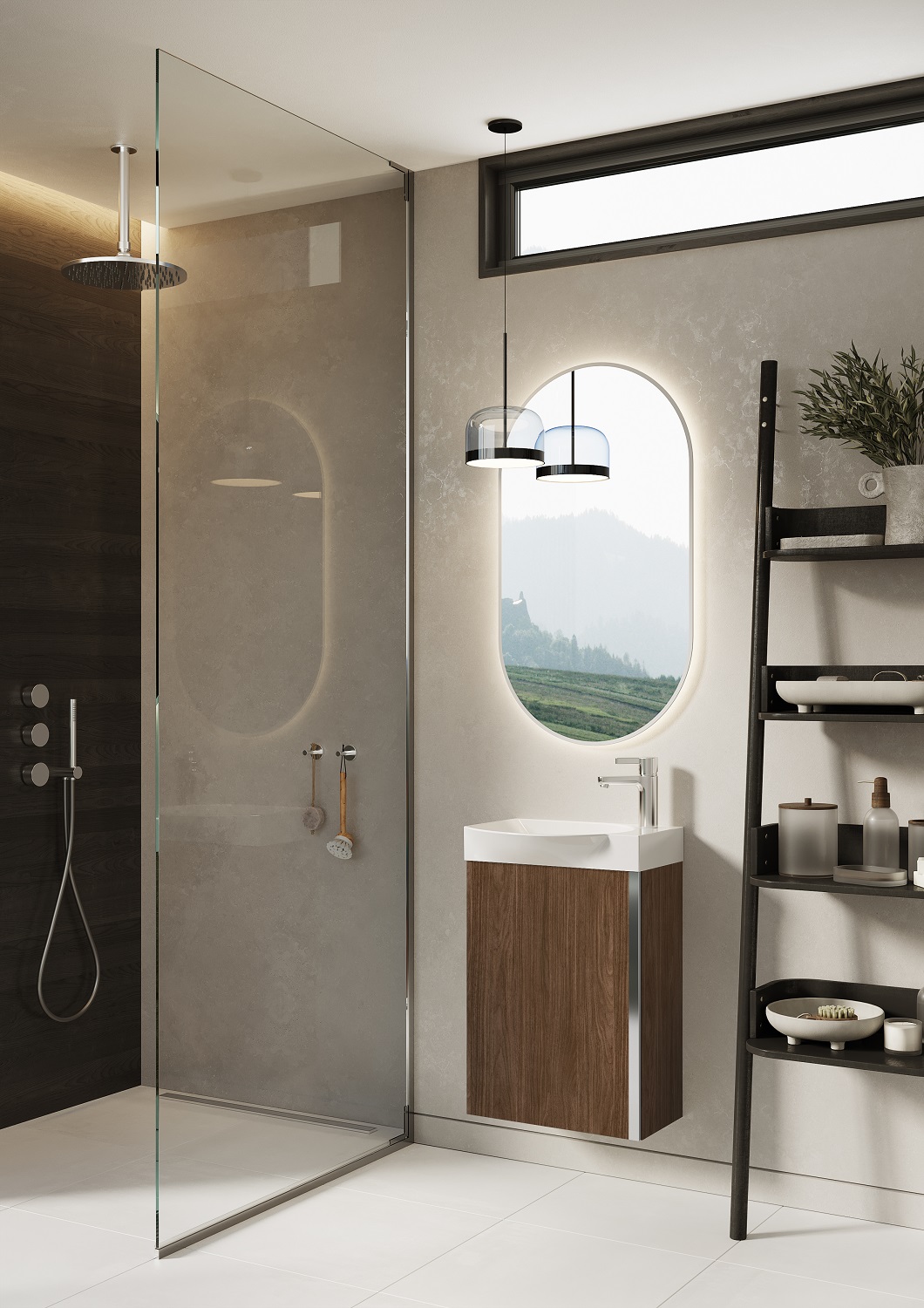 Elita Summer umywalka z szafką 45,2 cm orzech lincoln RE020450147060