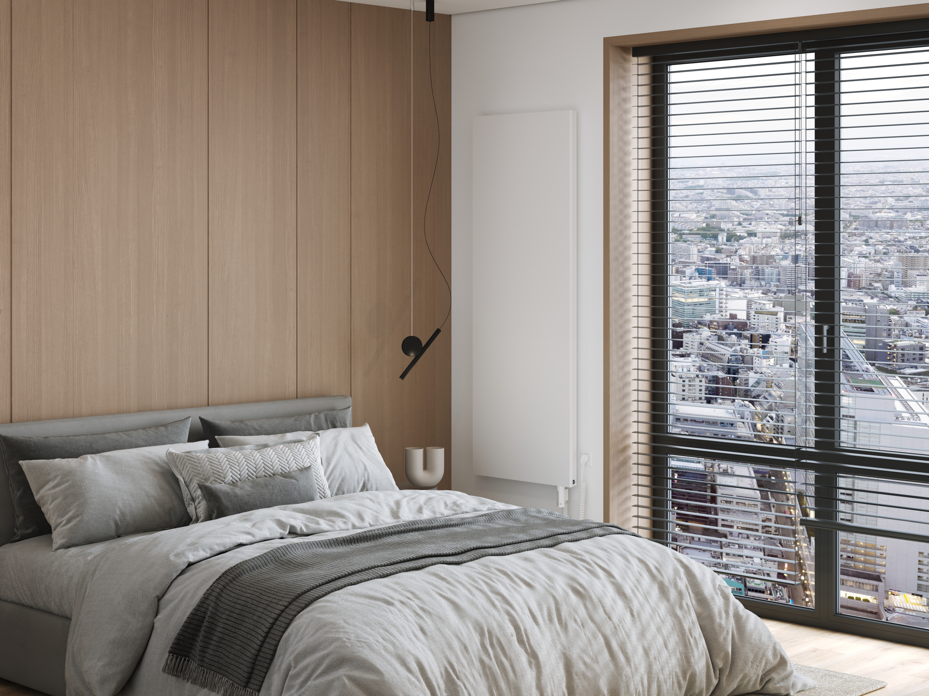 Instal Projekt Inventio Electro grzejnik elektryczny 160x38 cm biały połysk/ekran biały mat INVE-40/160E34+GH-06C1