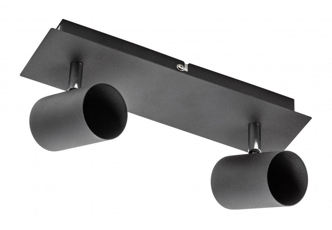 GTV Veneto lampa podsufitowa 2x20 W czarna OS-VEN20WO2-10