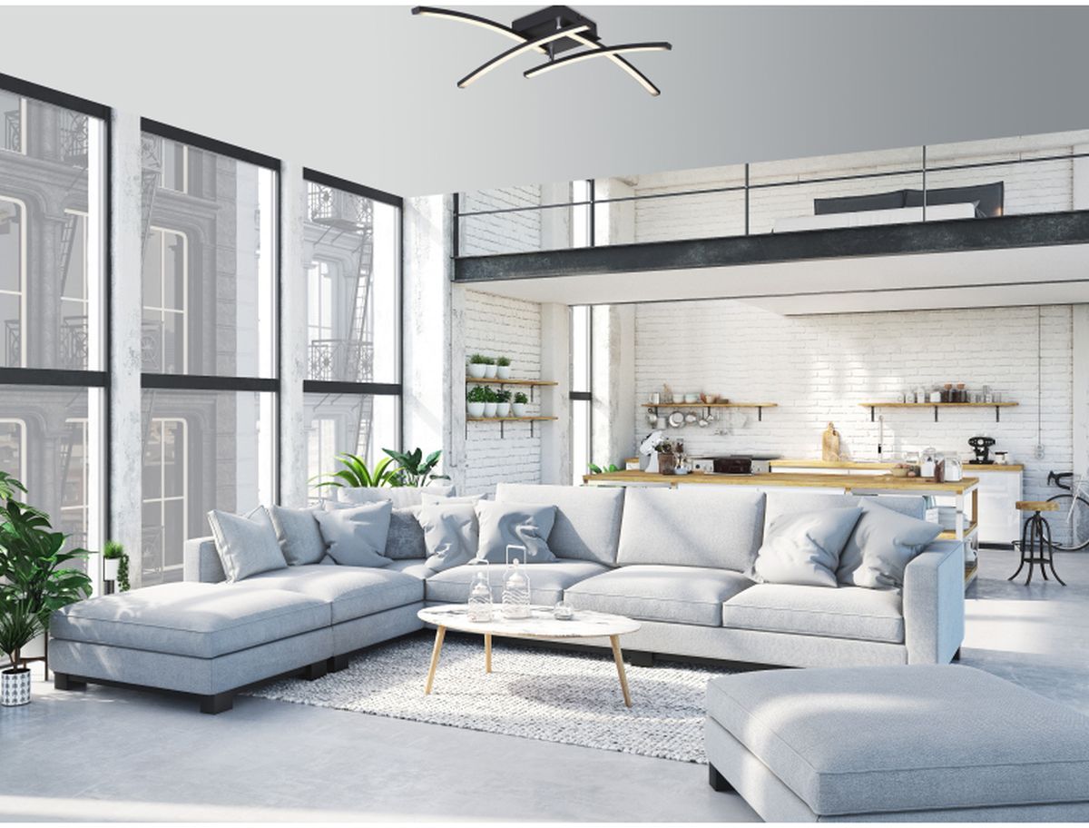 Globo Lighting Tansy I lampa podsufitowa 1x24W LED czarny mat/opal 67129-24