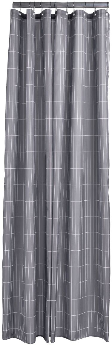 Zone Denmark Tiles zasłona prysznicowa 200x180 cm szara 331839