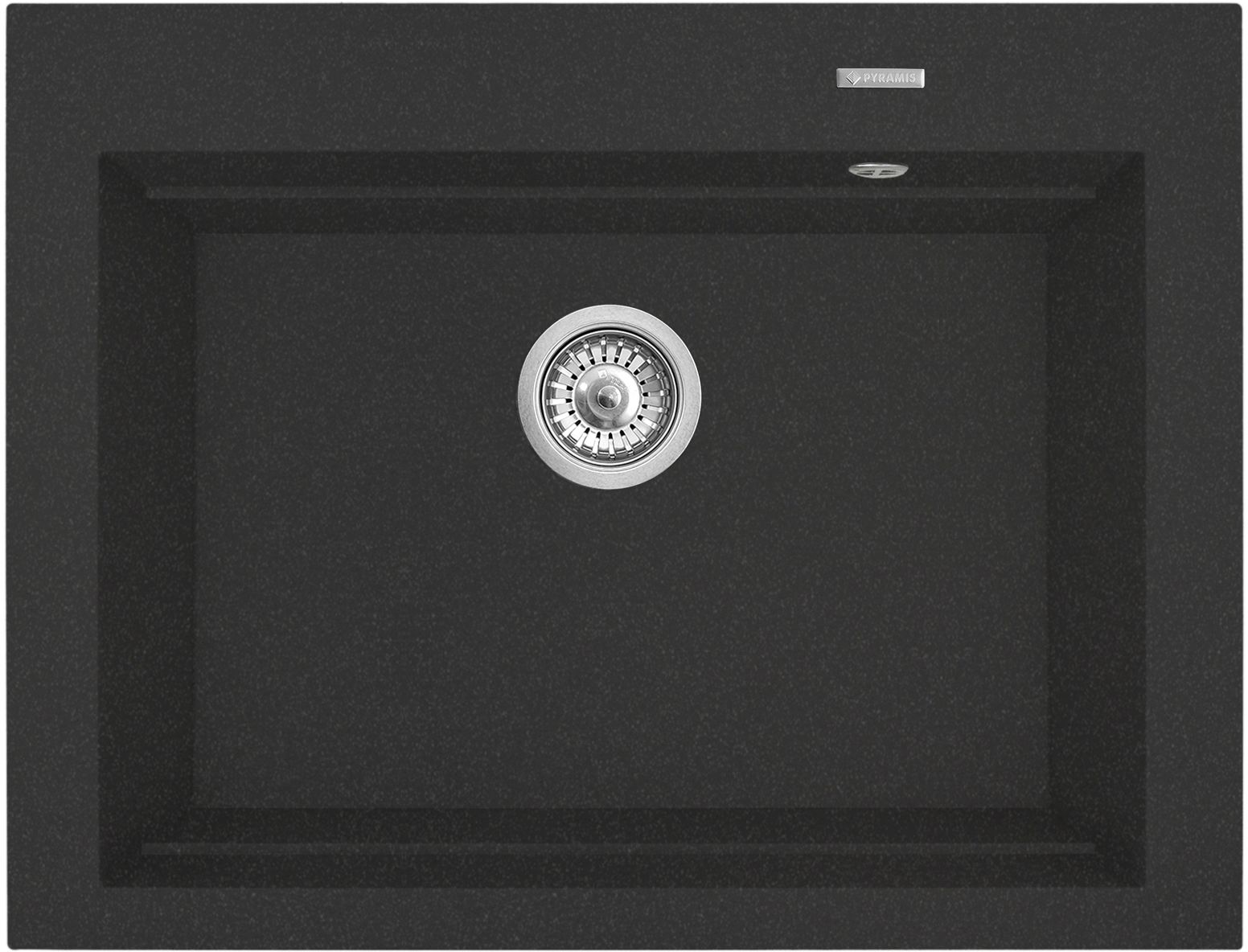 Pyramis Siros zlewozmywak granitowy 67x51,5 cm czarny 070094201