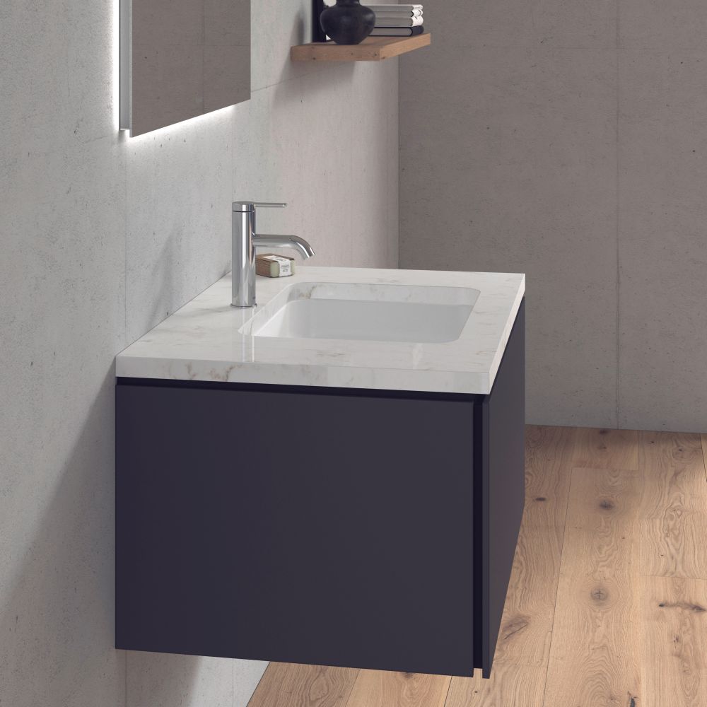 Duravit Happy D.2 umywalka 48x34,5 cm podblatowa prostokątna WonderGliss biała 04574800001