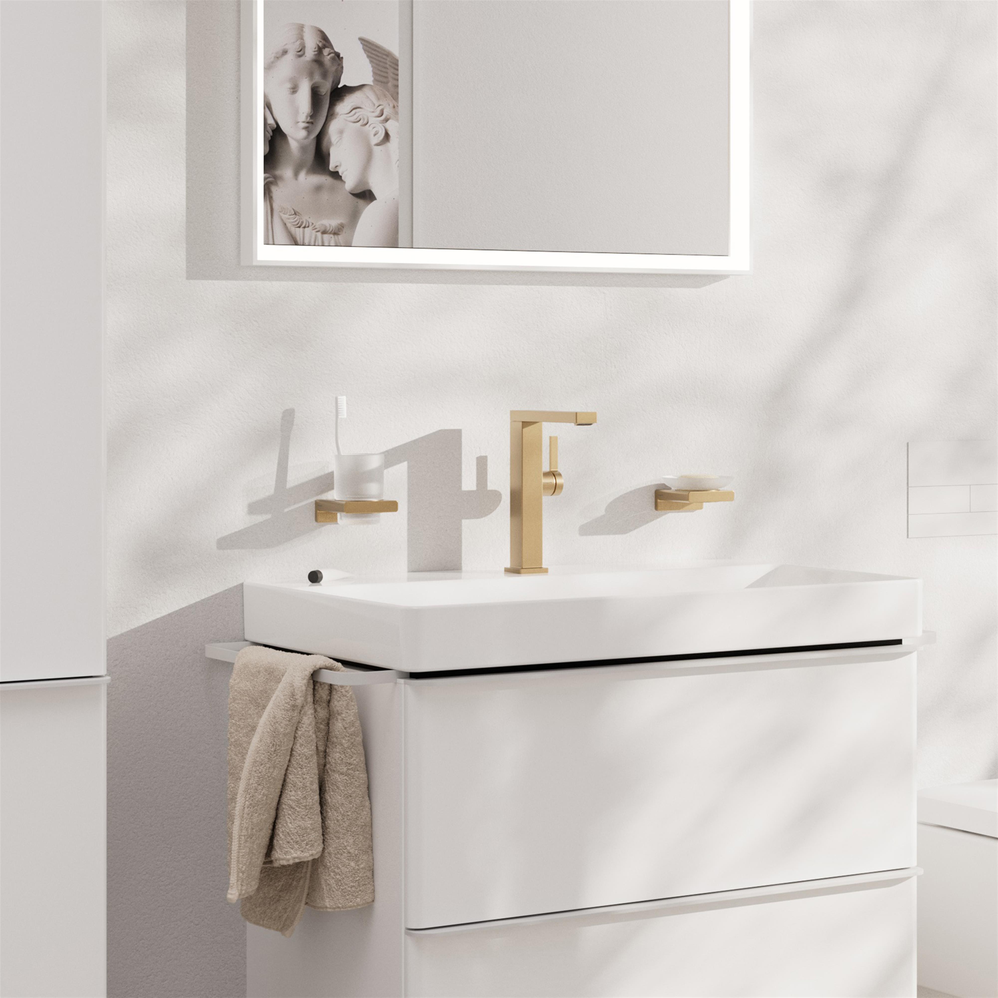 Hansgrohe Tecturis E bateria umywalkowa stojąca brąz szczotkowany 73060140