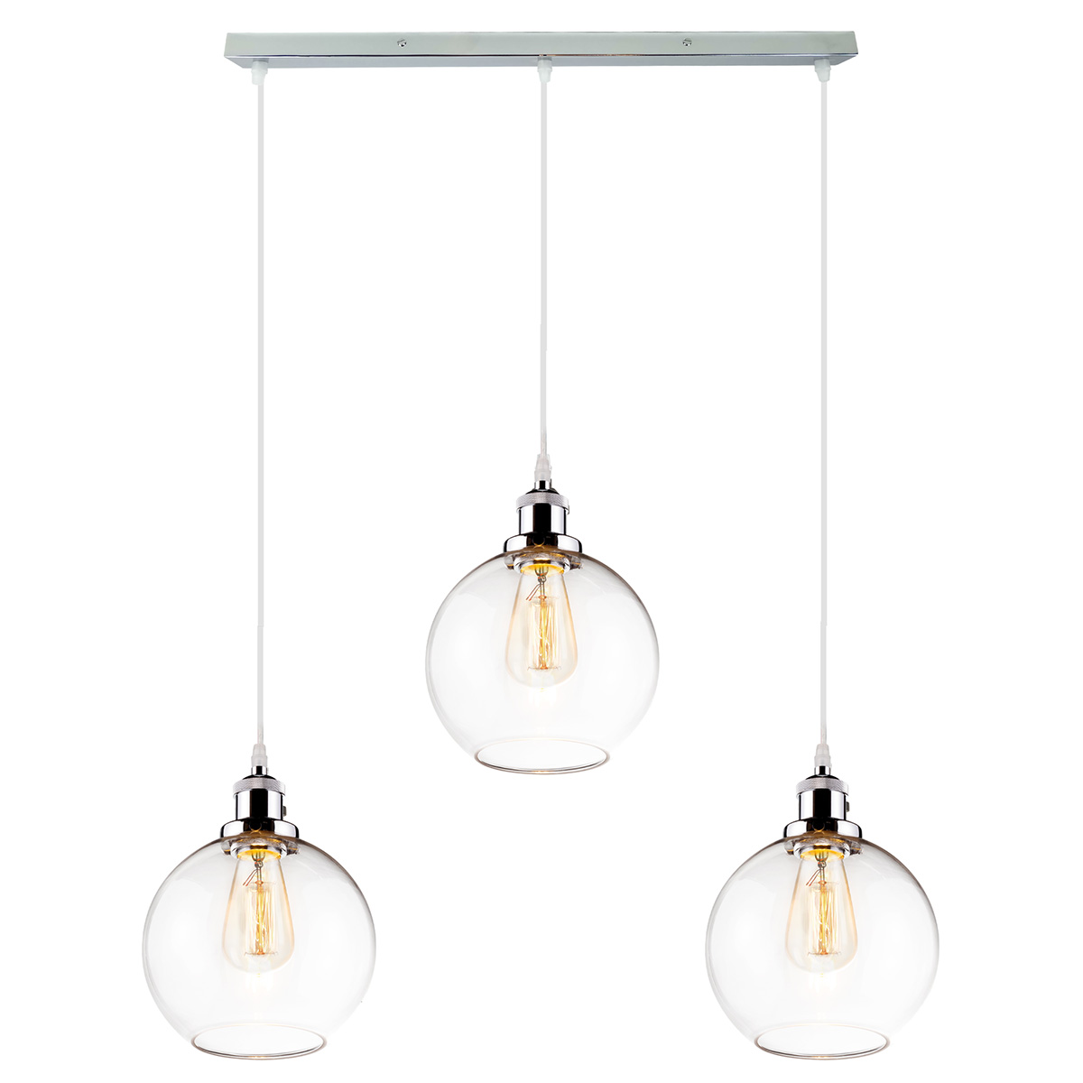Altavola Design New York Loft lampa wisząca 3x40W chrom/przezroczysty LA035/CL3_chrom
