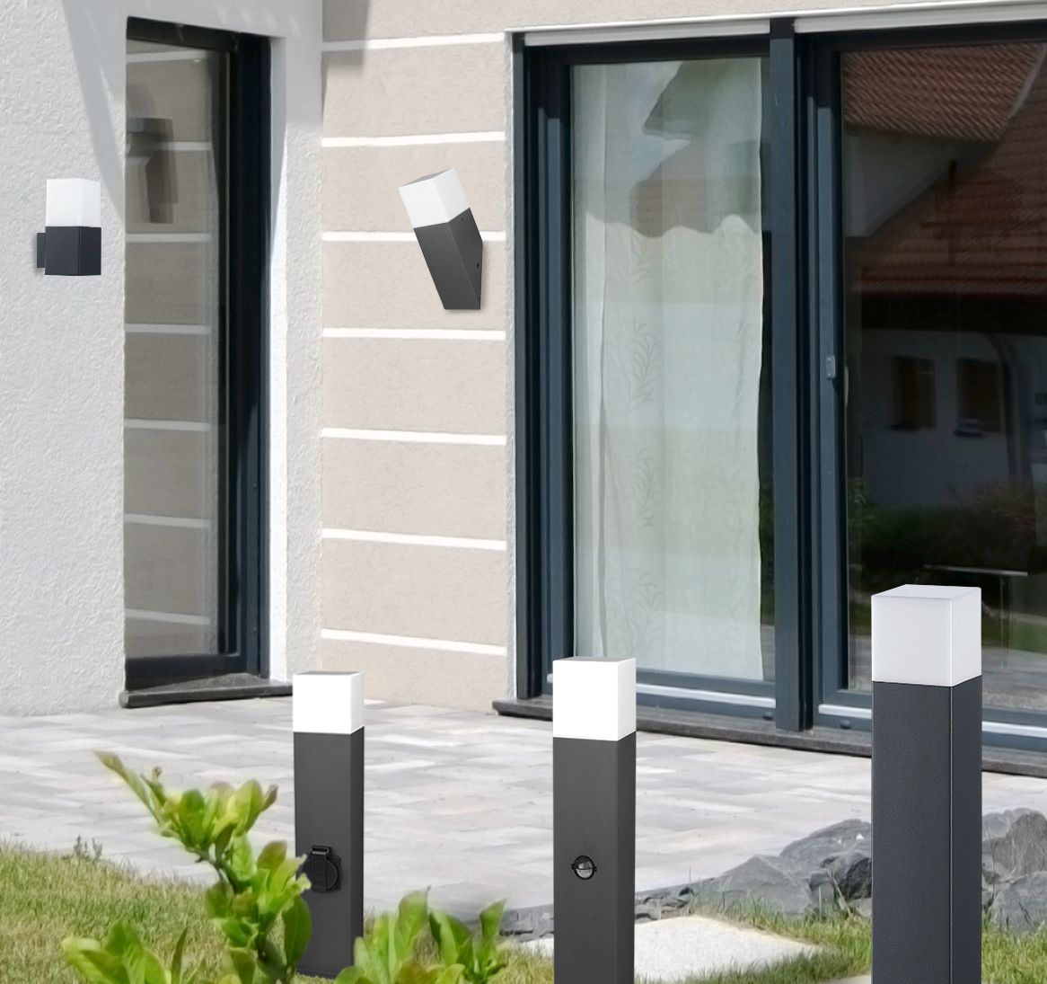 Goldlux New York kinkiet zewnętrzny 1x12 W biały-grafitowy 307316