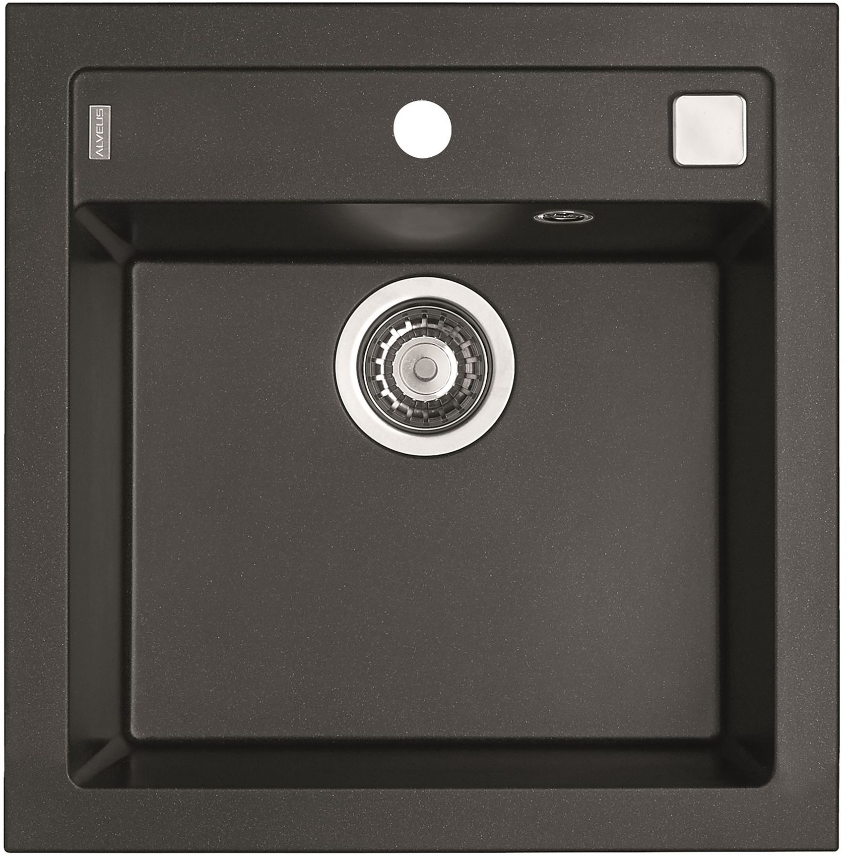 Alveus Formic zlewozmywak granitowy 52x51 cm czarny 4402005
