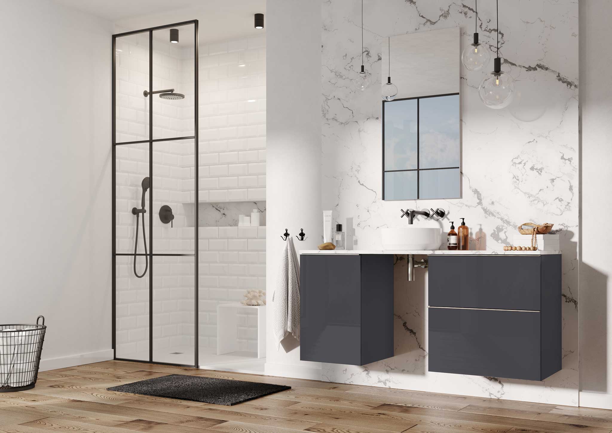 Elita Look szafka 40x44,9x63,5 cm boczna wisząca antracyt RE080400026610