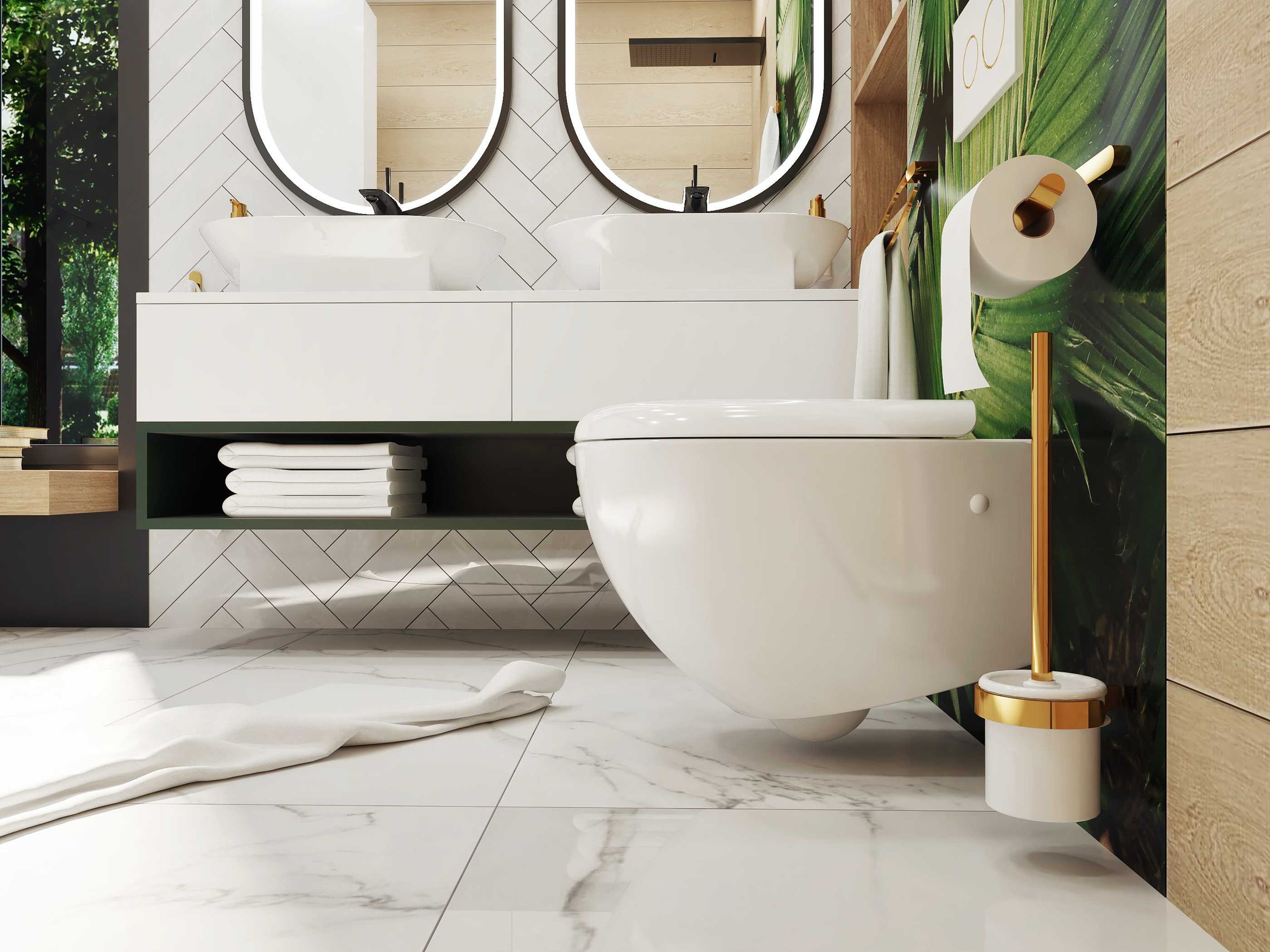 Bisk Nature uchwyt na papier toaletowy złoty 05912 - Wysyłka w 24h