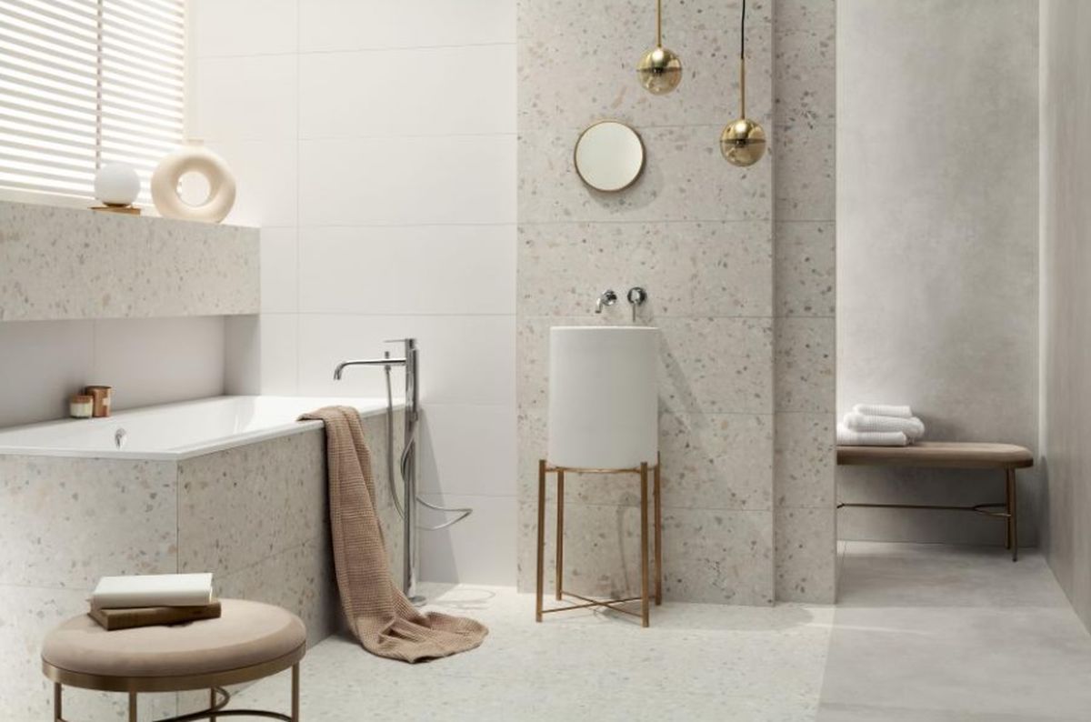 Tubądzin Macchia beige płytka ścienna 89,8x32,8 cm