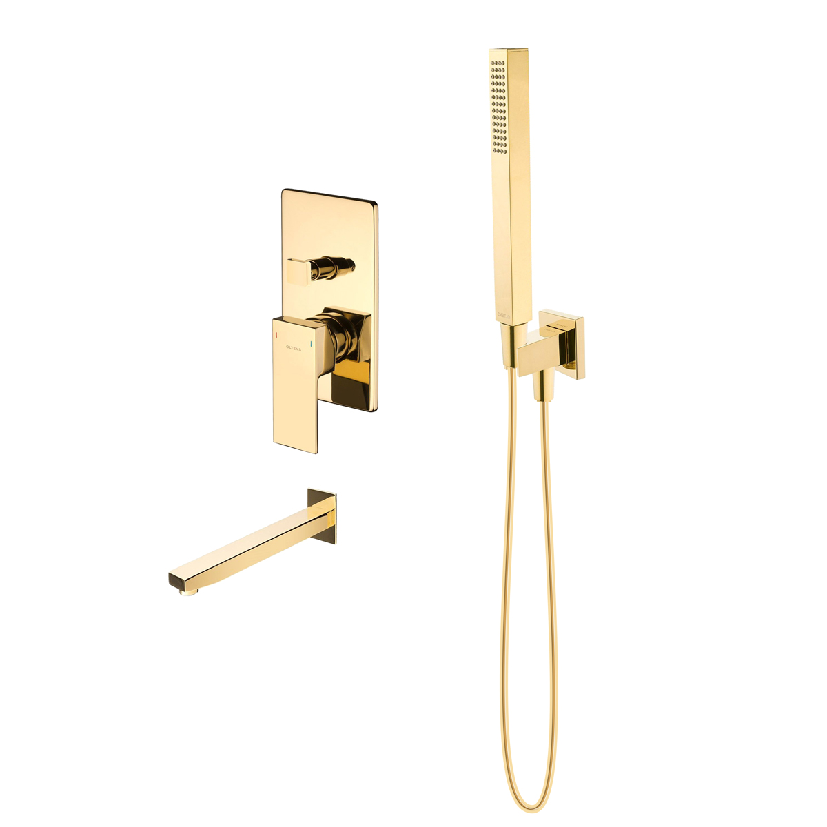Zestaw Oltens Gota zestaw wannowo-prysznicowy podtynkowy złoty połysk 36605800 - Wysyłka w 24h