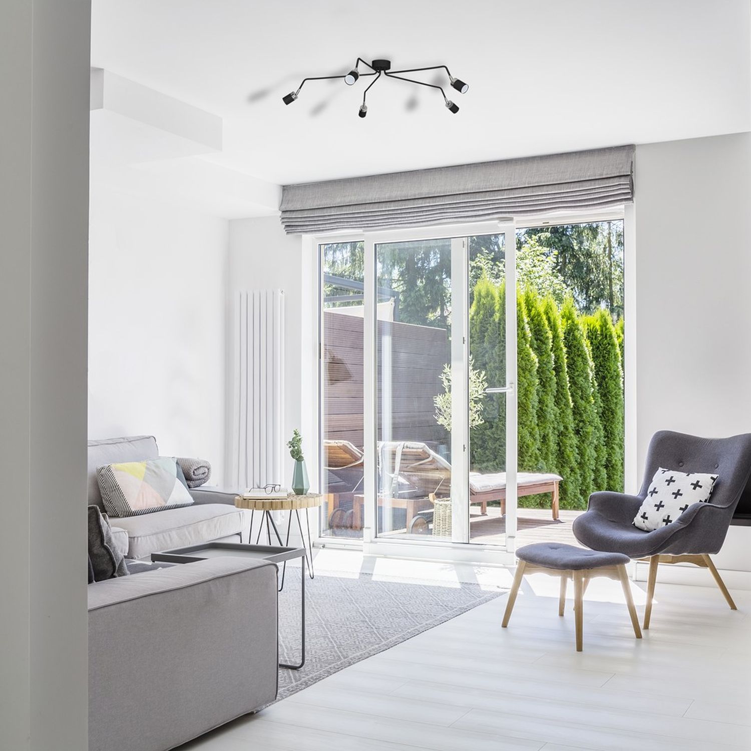 Milagro Joker lampa podsufitowa 5x8W czarna/chrom MLP1341