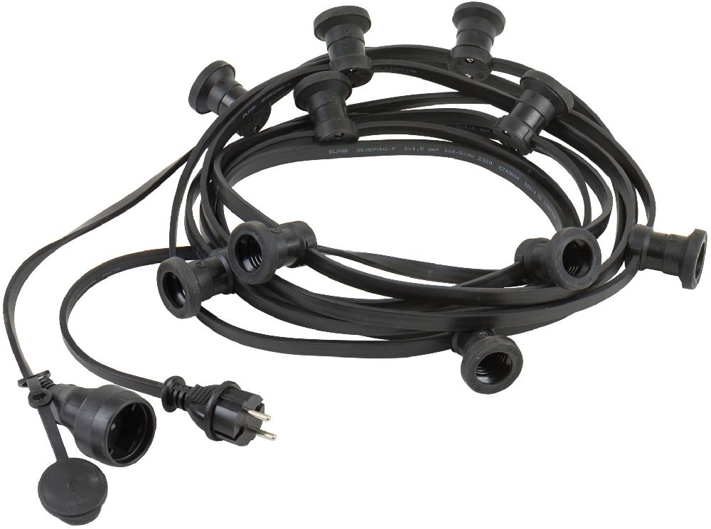 TK Lighting Girlanda girlanda zewnętrzna 10x15 W czarna 4341