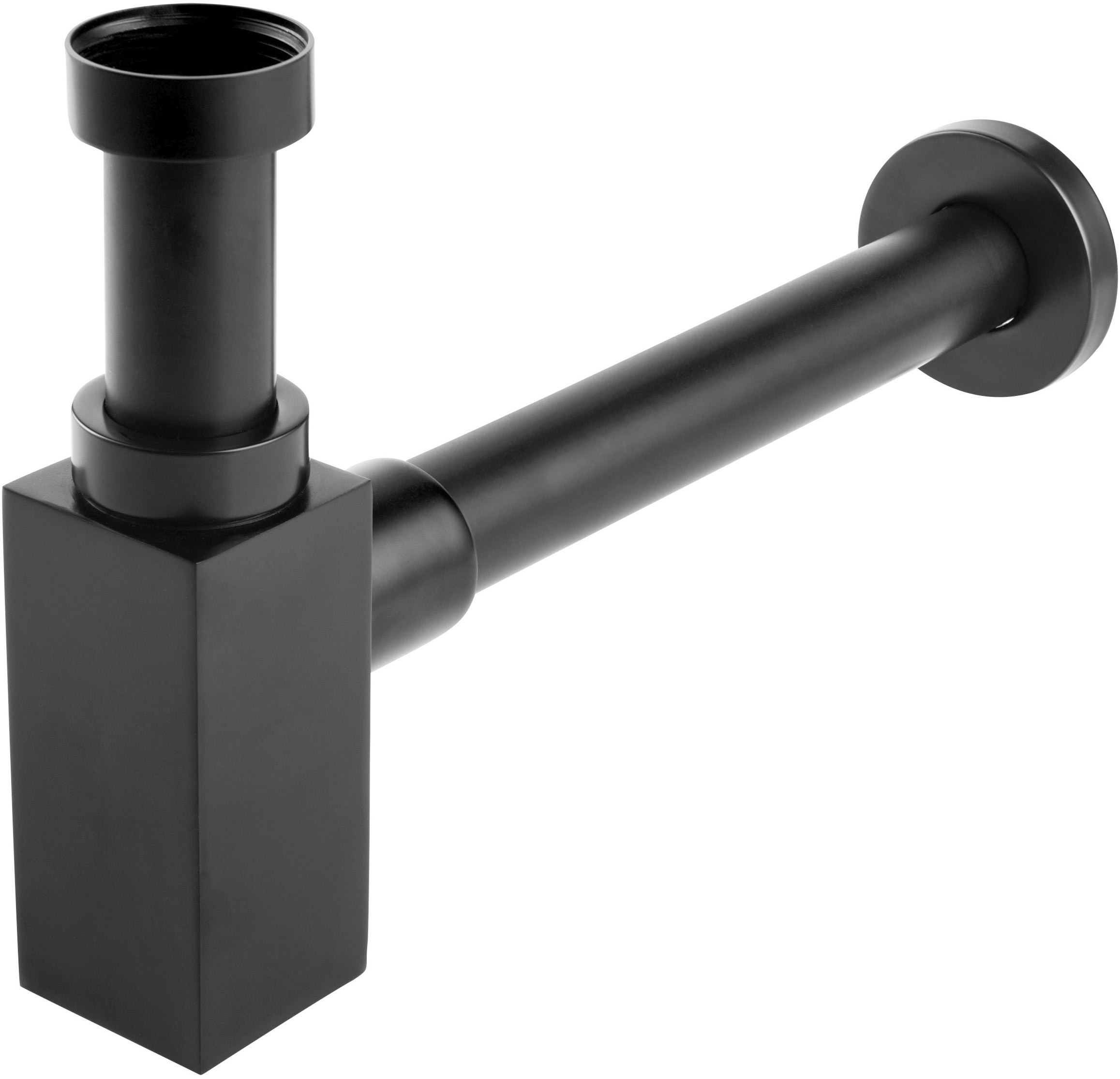 Ferro Quadro syfon do umywalki butelkowy czarny S280-BL