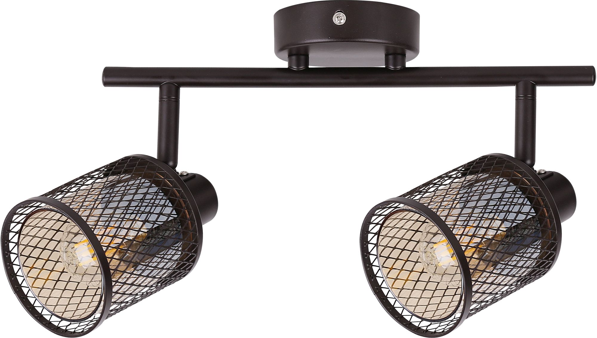 Candellux Canabera lampa podsufitowa 2x40W brązowa/bursztynowa 92-81766