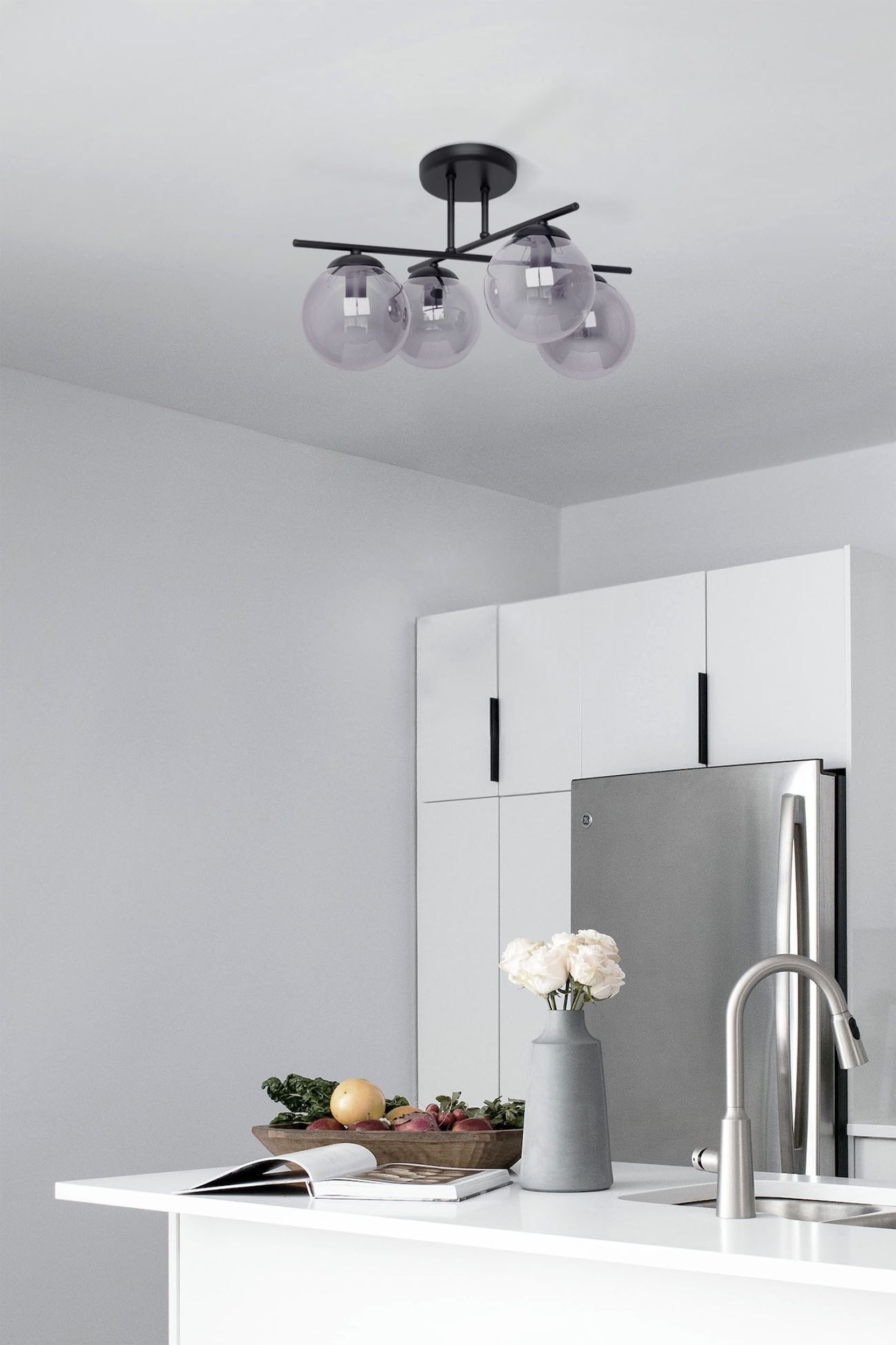 Kaja Gamma lampa podsufitowa 4x40 W czarna-grafitowa K-5166