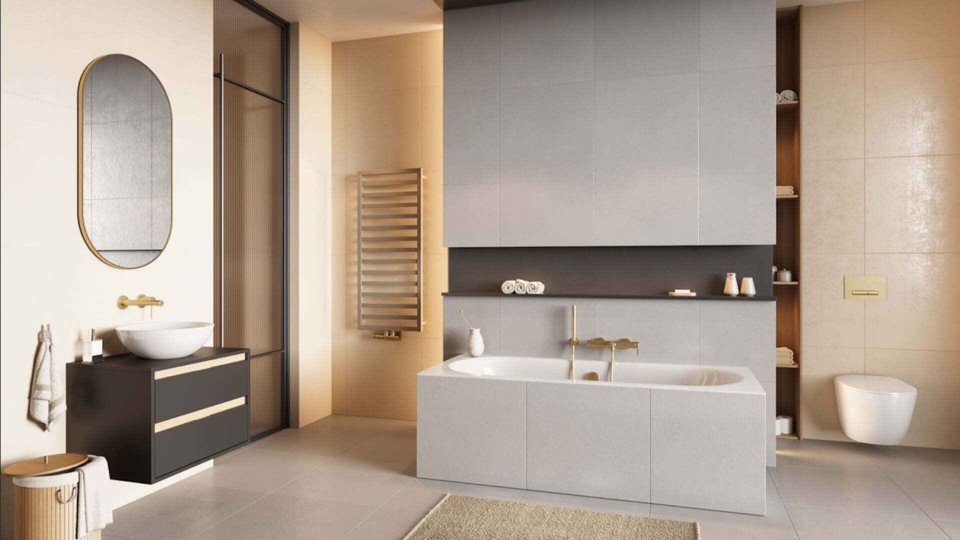 Excellent Brego grzejnik łazienkowy drabinkowy 139x50 cm cappuccino GREX.BR139.CA - Wysyłka w 24h