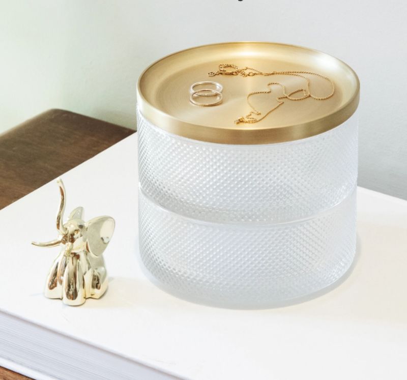 Umbra Tesora pojemnik łazienkowy przezroczysty/mosiądz 1013238-104 - Wysyłka w 24h