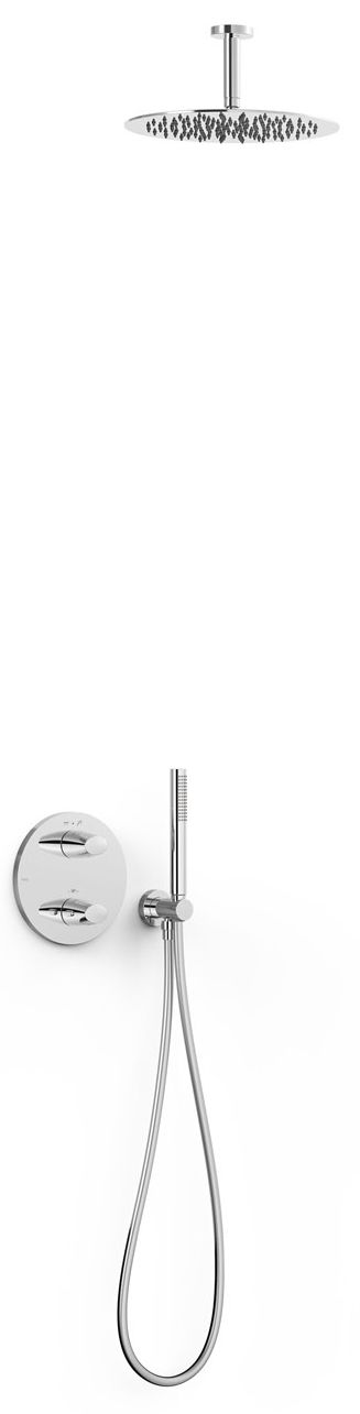 Tres Therm-Box zestaw prysznicowy podtynkowy termostatyczny z deszczownicą chrom 28125003