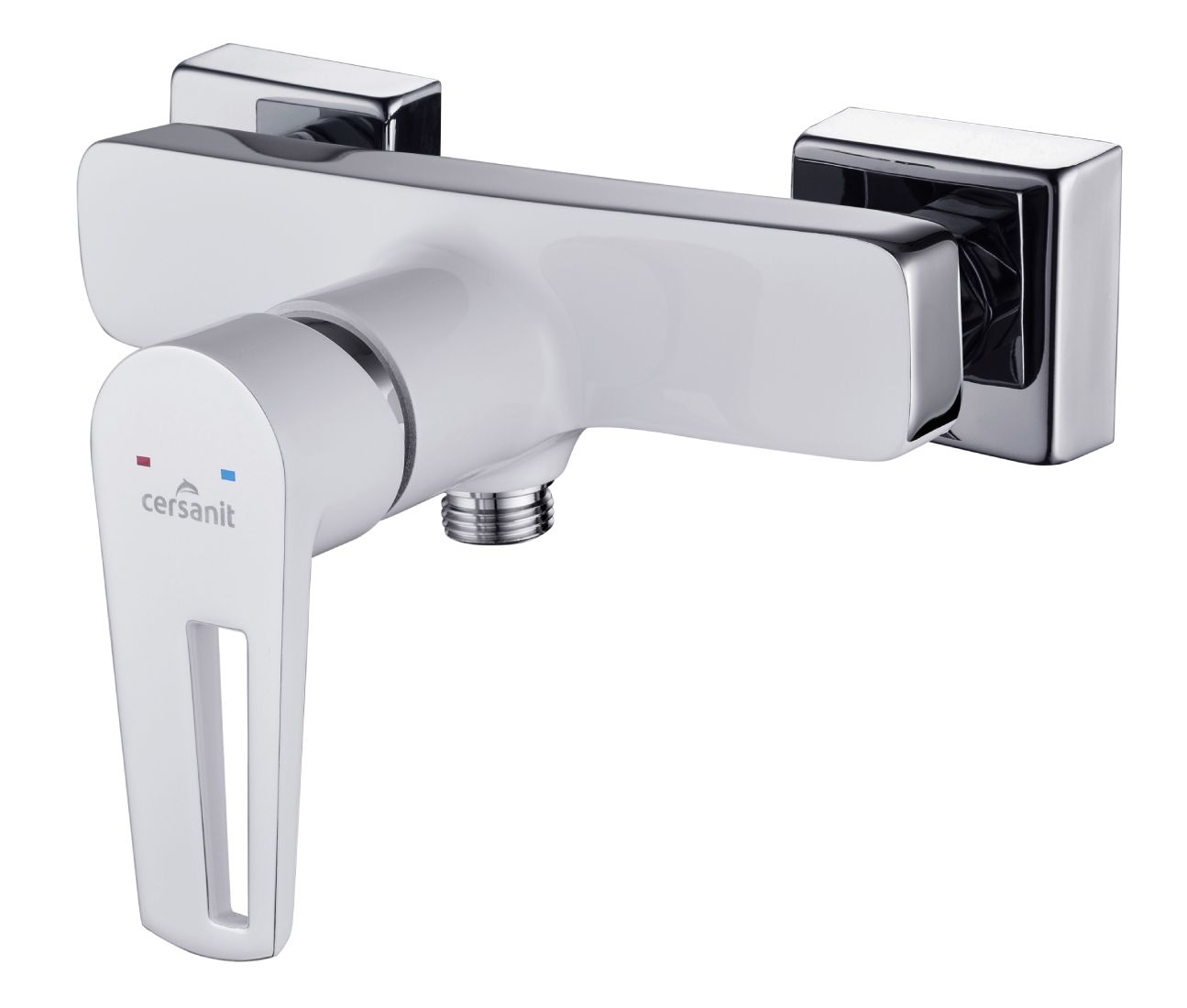 Cersanit Mille bateria prysznicowa ścienna biały połysk S951-033