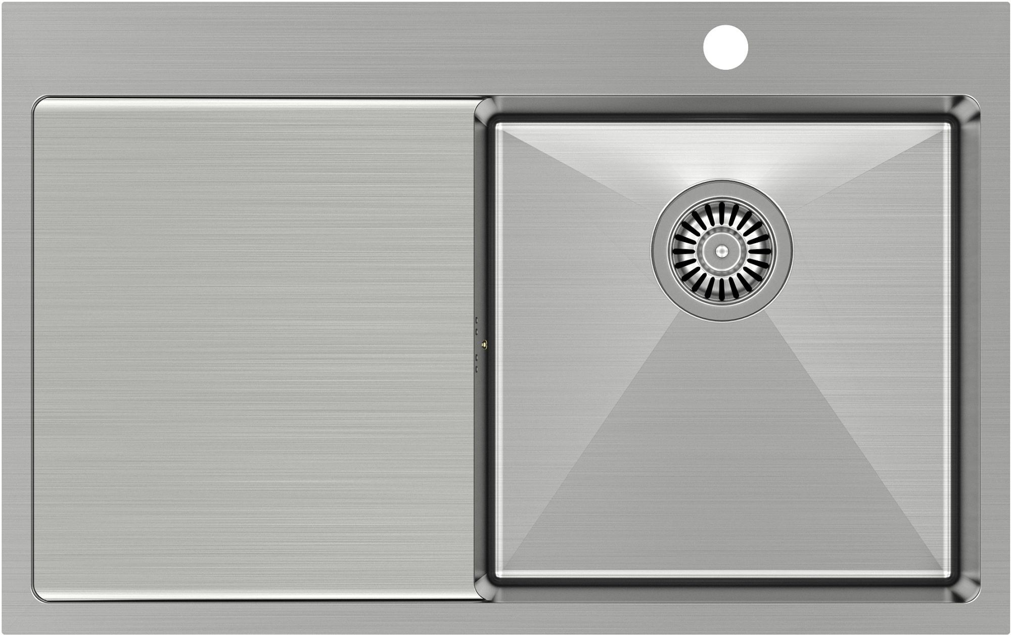 Quadron Russel 111 zlewozmywak stalowy 78x48 cm wpuszczany stal szlachetna HB7912-RBS - Wysyłka w 24h