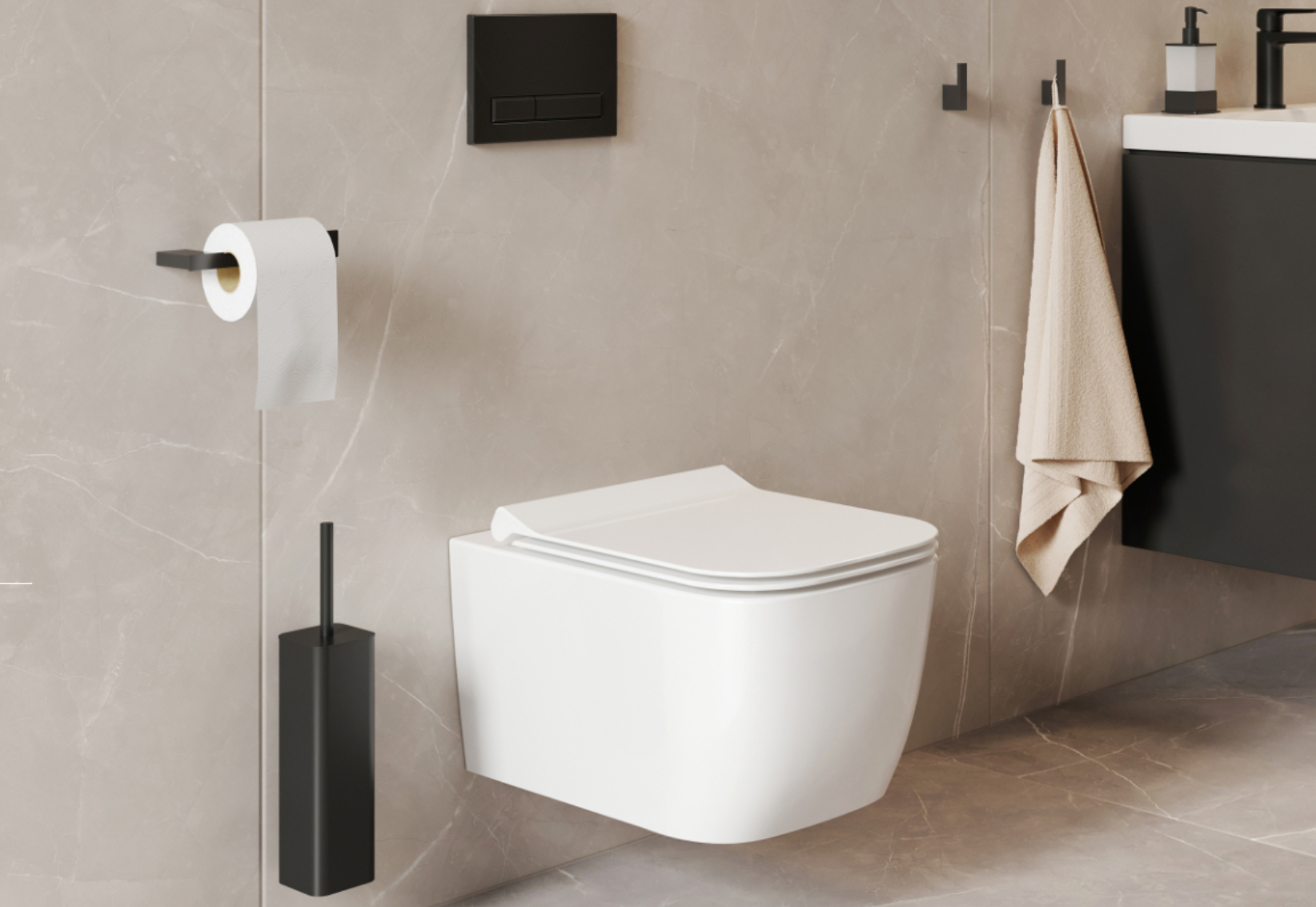 Excellent Doto S Pure miska WC wisząca z deską wolnoopadającą slim biała CEEX.1609.495.WH - Wysyłka w 24h