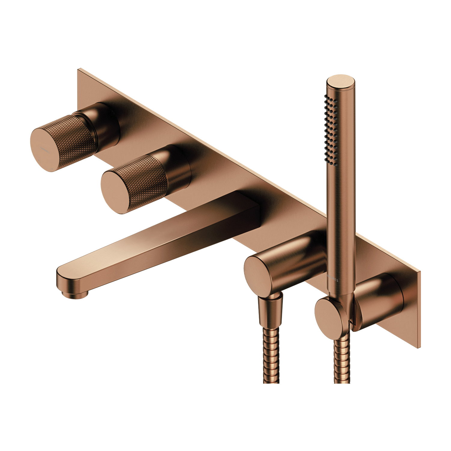 Omnires Contour bateria wannowo-prysznicowa podtynkowa miedź szczotkowana CT80371CPB - Wysyłka w 24h