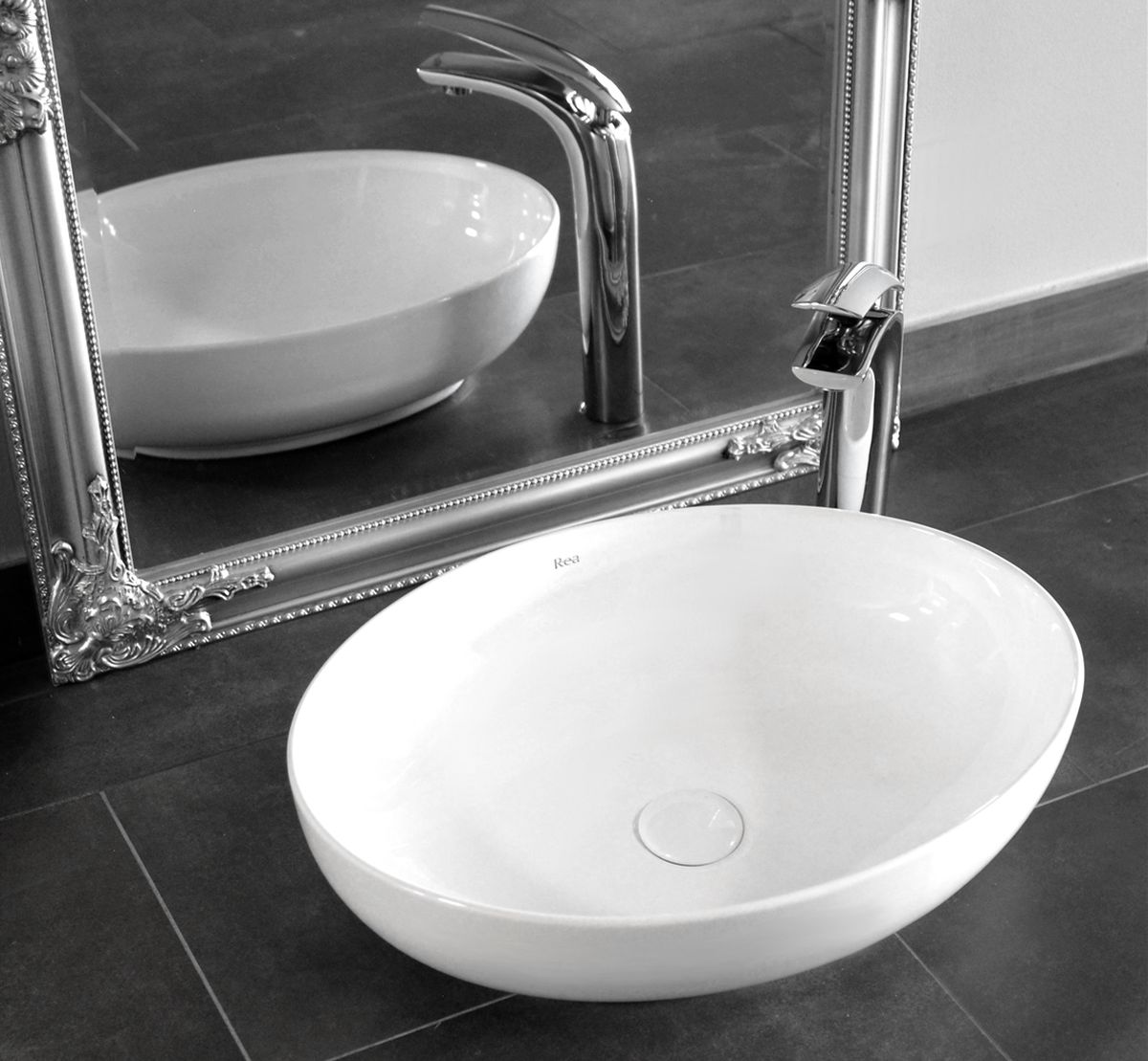 Rea Carola Slim umywalka 51,5x39 cm owalna nablatowa biała REA-U8198 - Wysyłka w 24h