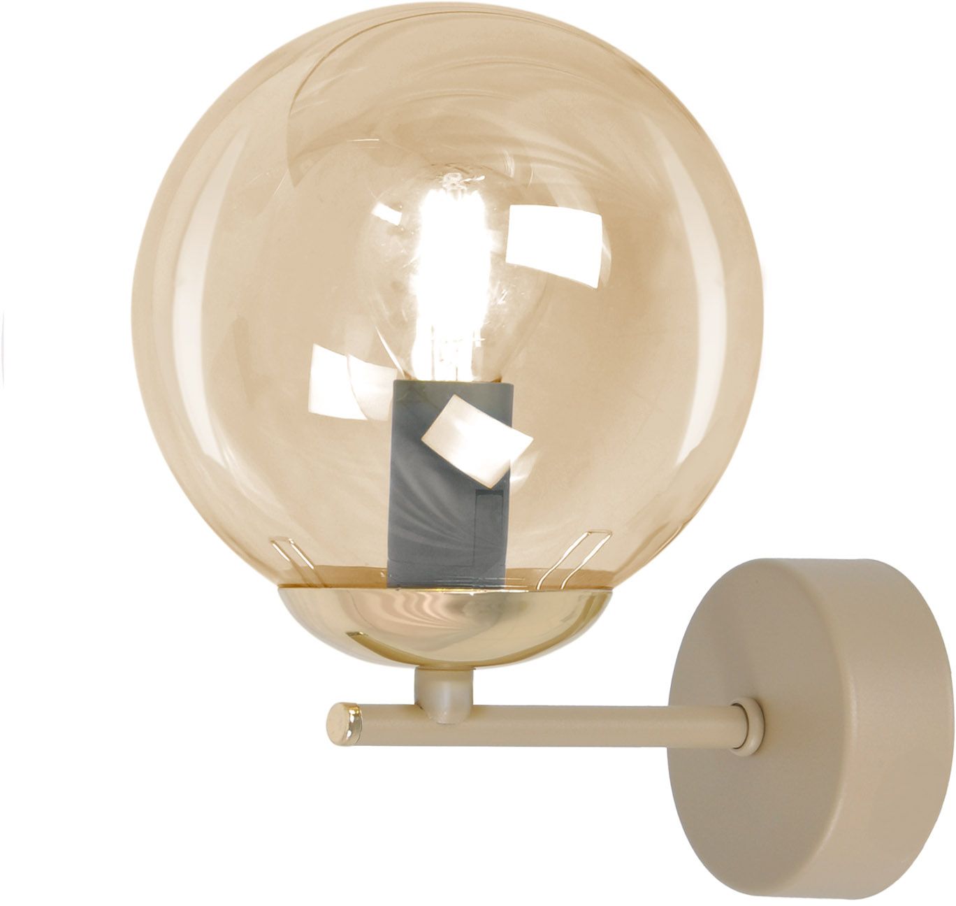 Kaja Felix kinkiet 1x10 W bursztynowy-beżowy K-5785