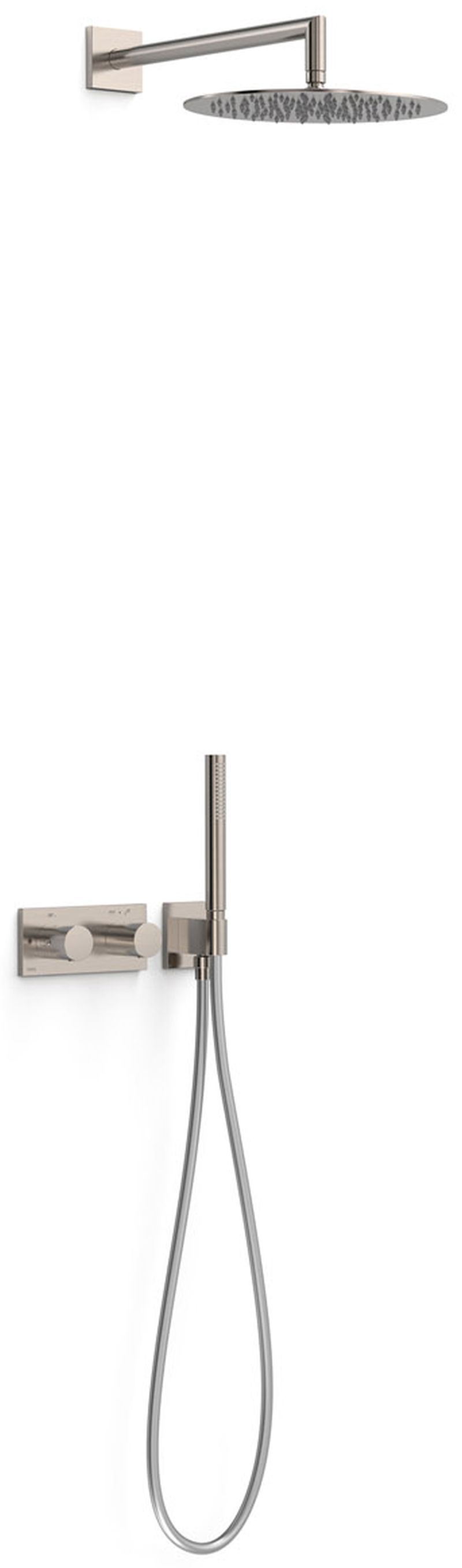 Tres B-System zestaw prysznicowy podtynkowy termostatyczny z deszczownicą stal 30735204AC