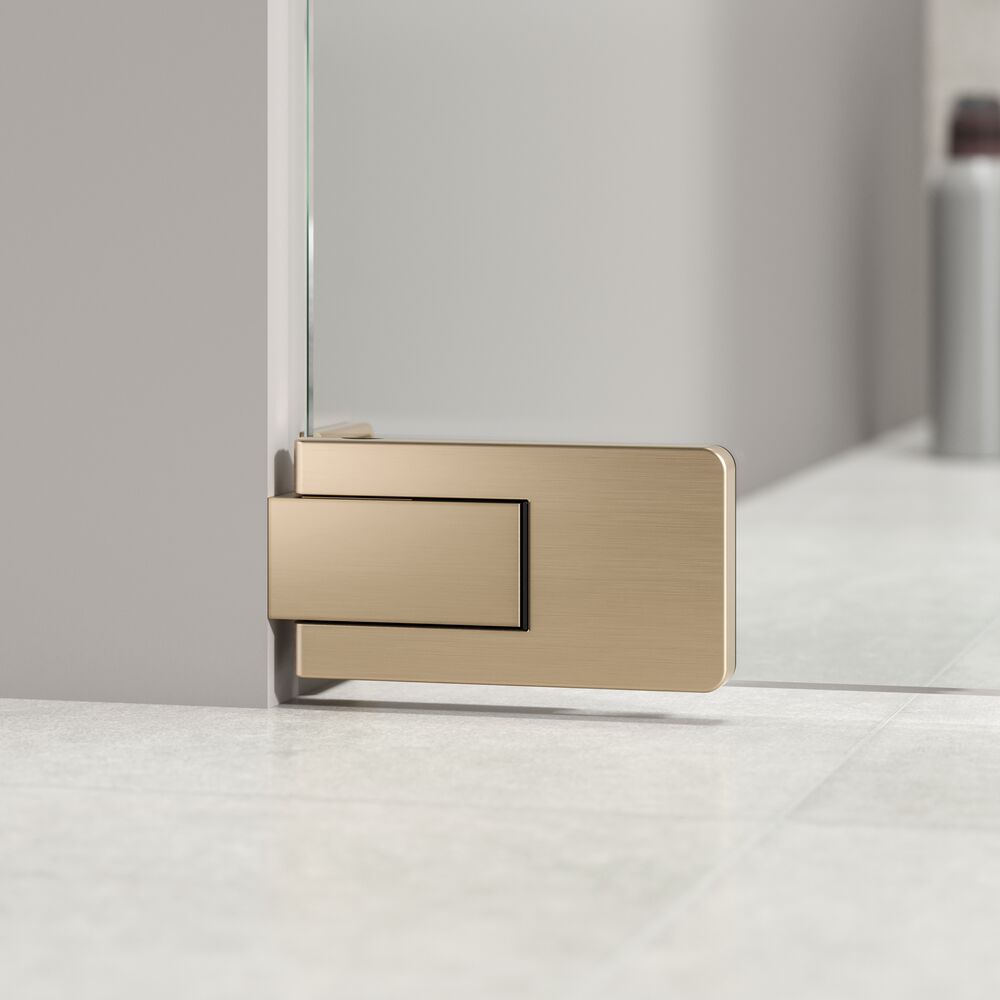 Sealskin Pure drzwi prysznicowe 90 cm uchylne złoty szczotkowany/szkło przezroczyste PU140906495100