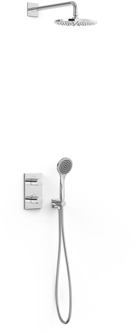 Tres Therm-Box zestaw prysznicowy podtynkowy termostatyczny z deszczownicą chrom 21625004