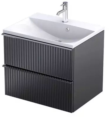 Oristo Etna szafka 59,6x45,5x50 cm podumywalkowa wisząca czarna OR52-SD2S-60-8R