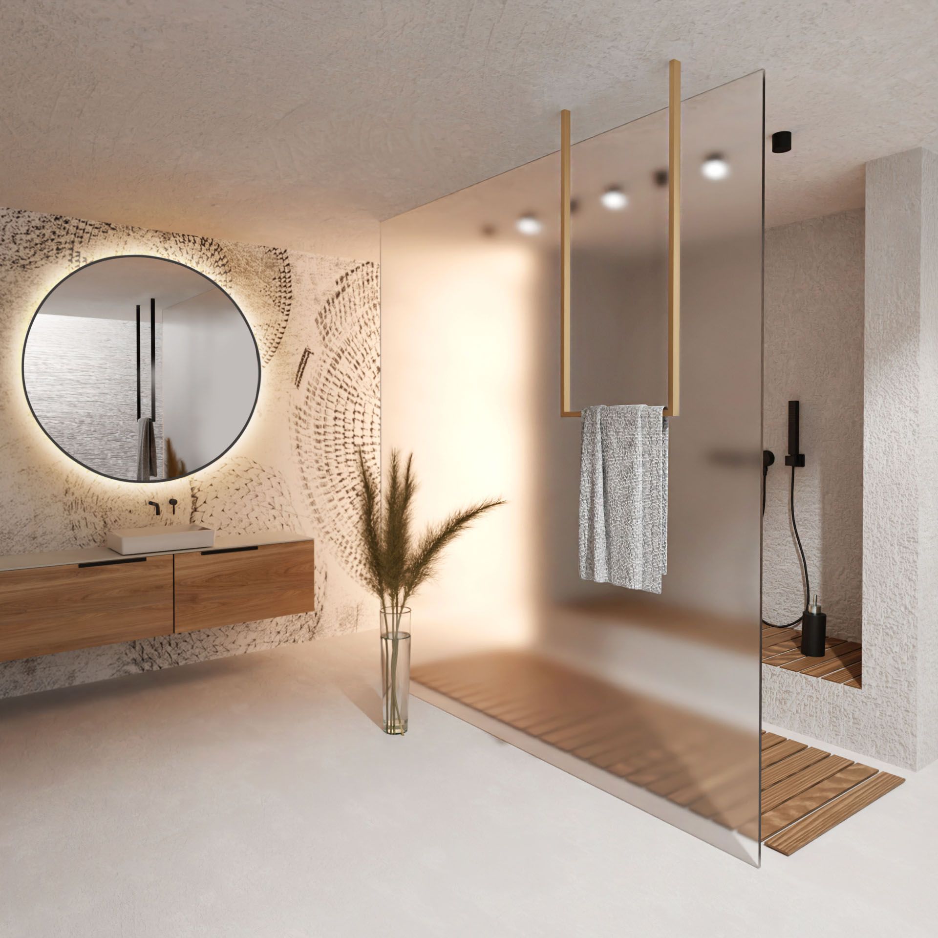 Baltica Design Arne Gold IV wieszak na ręcznik wiszący złoty