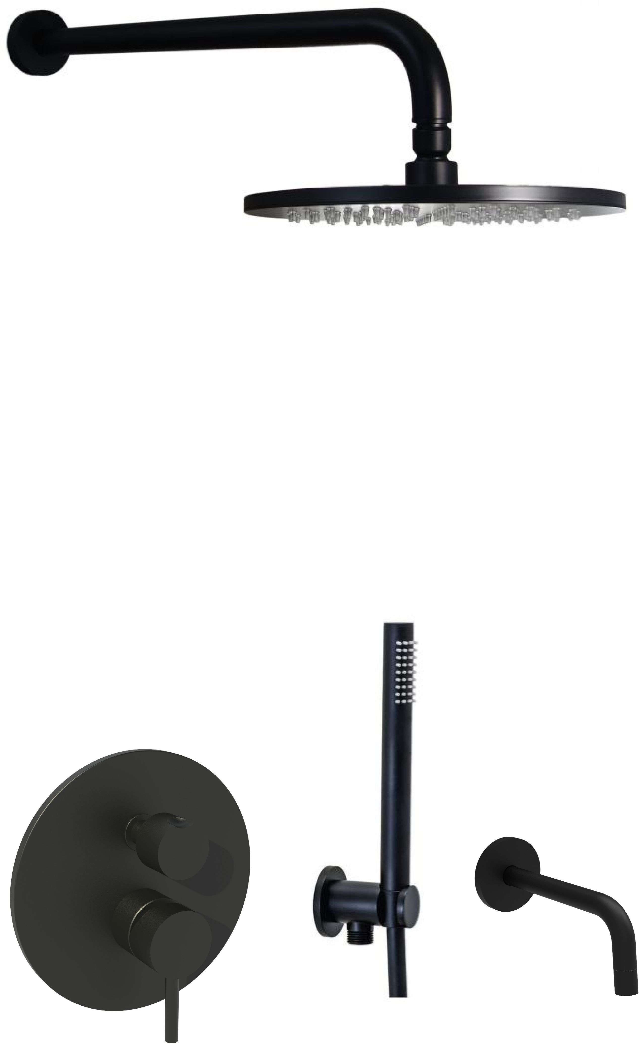 Paffoni Light zestaw wannowo-prysznicowy podtynkowy czarny mat LIG019ZSCW3A.NO - Wysyłka w 24h