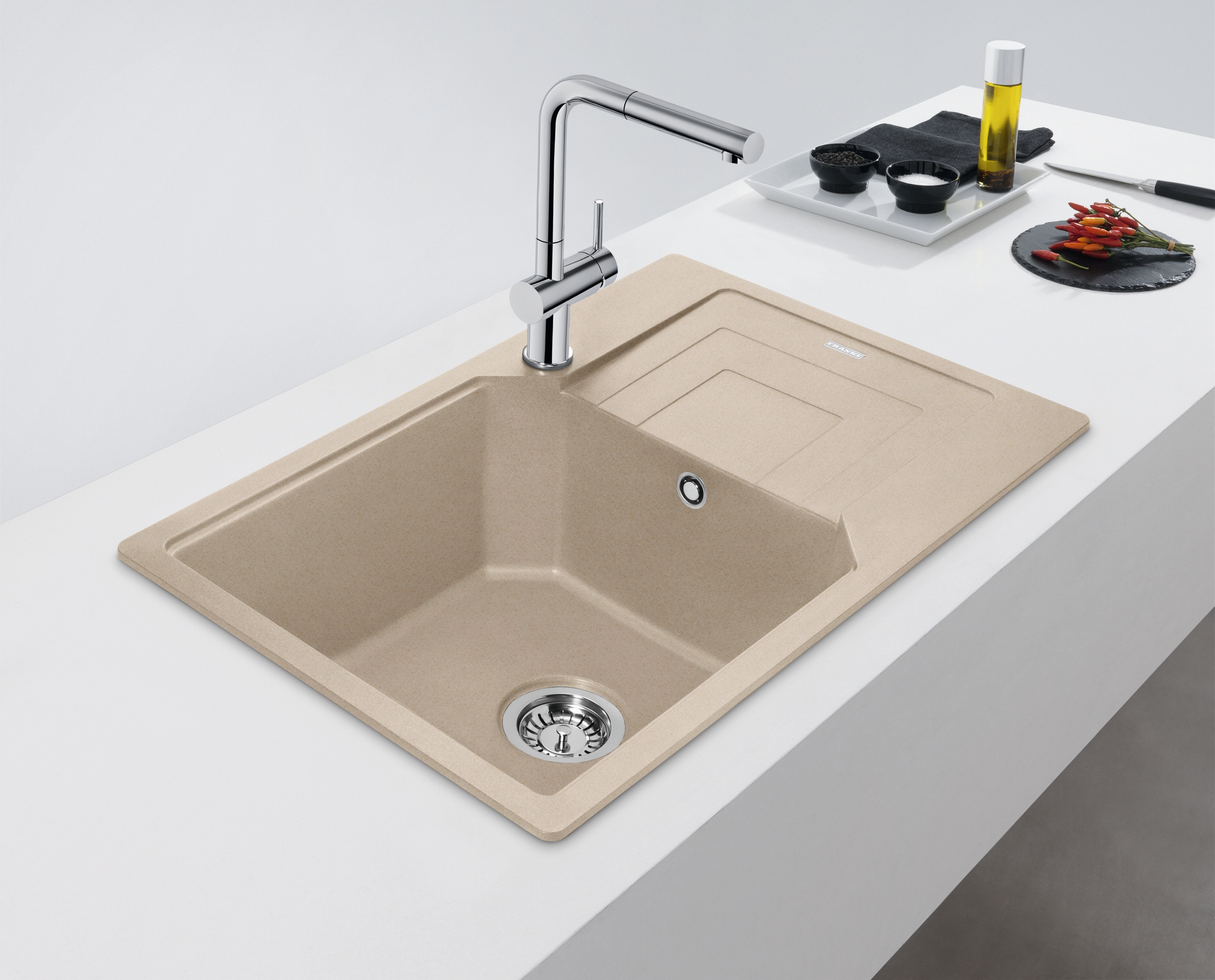 Franke Urban zlewozmywak granitowy 78x50 cm beżowy 114.0687.277